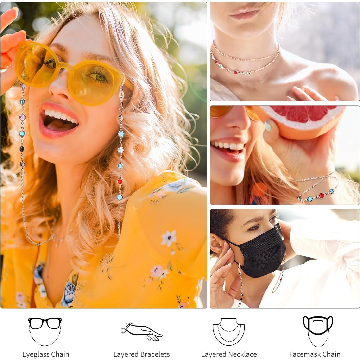 Cadena de Gafas para Mujeres Knagsfa Oro Rosa 69.85 cm