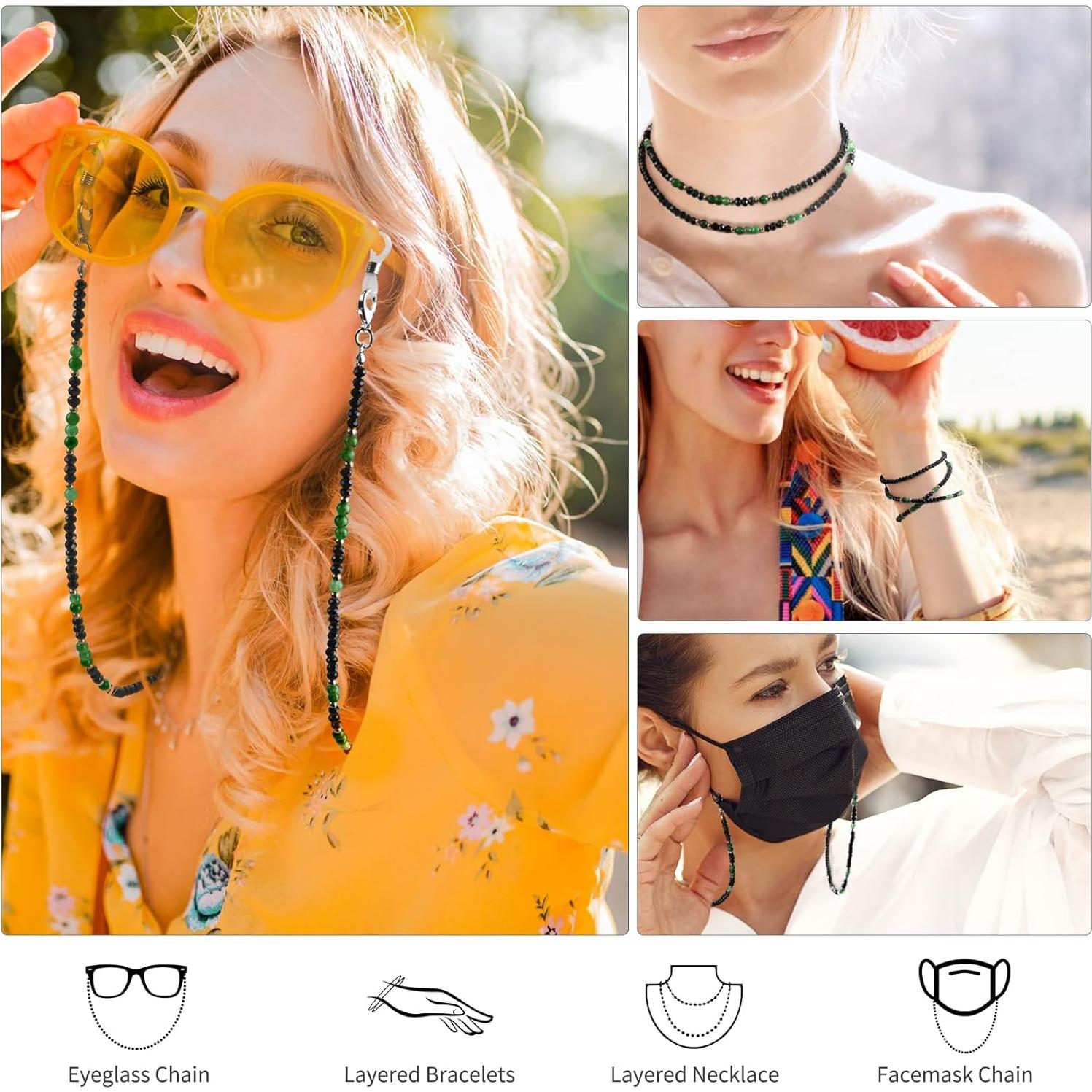 Cadena de Gafas de Moda Knagsfa Jade Malayo 71cm