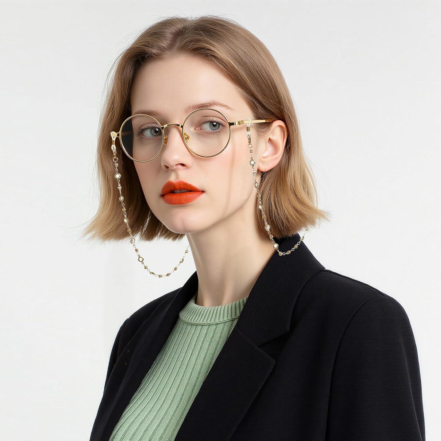 Soporte de Cadena para Gafas de Lectura y Sol - Acero Inoxidable