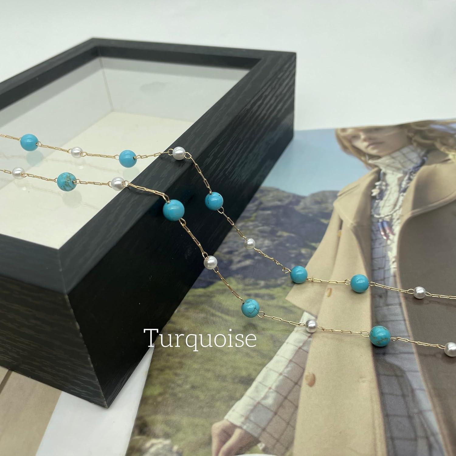 Cadena para Gafas 3 Pcs Mujeres Ojo de Tigre 71 cm