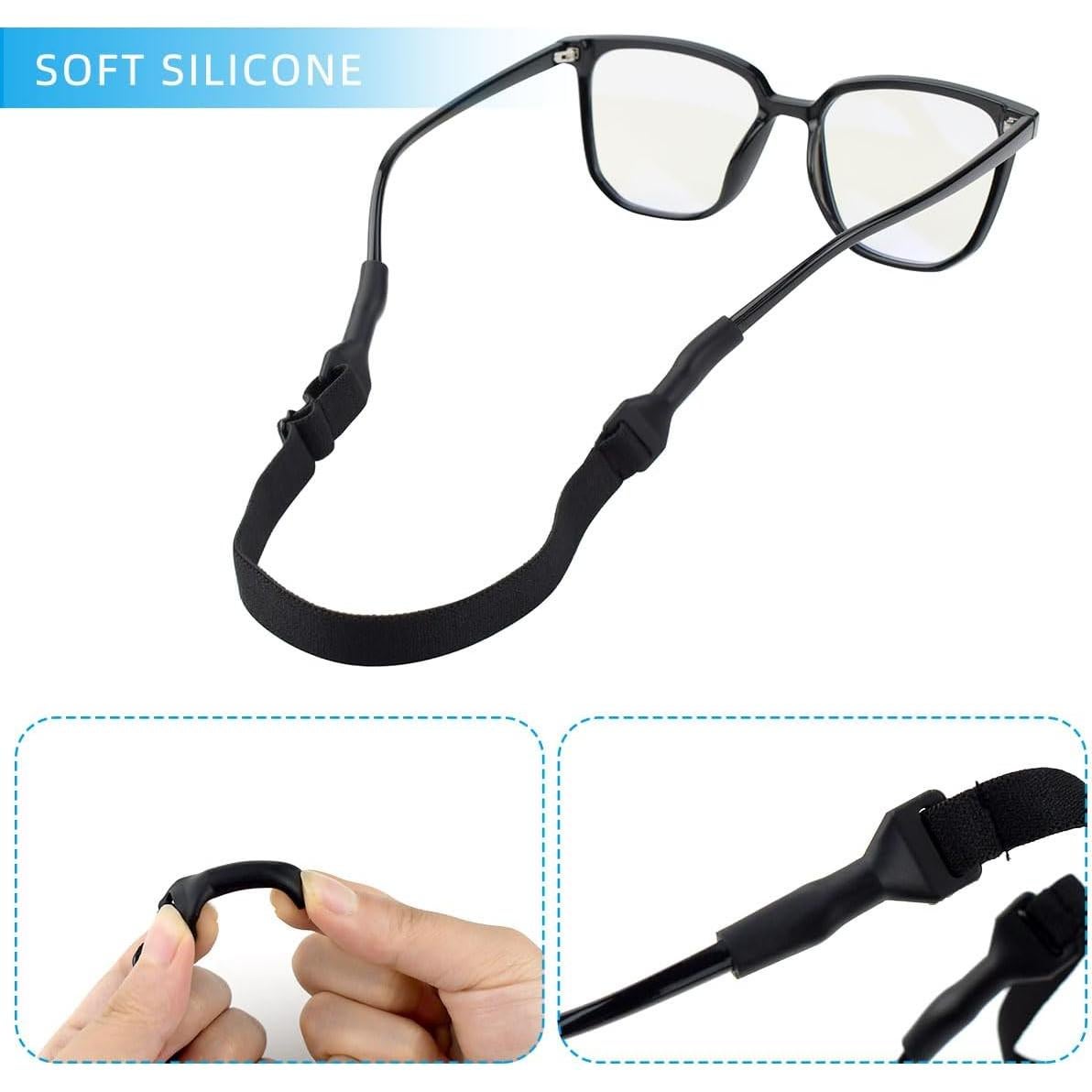 Correas Ajustables para Gafas Deportivas TKYPZY - 4 Pcs Negras