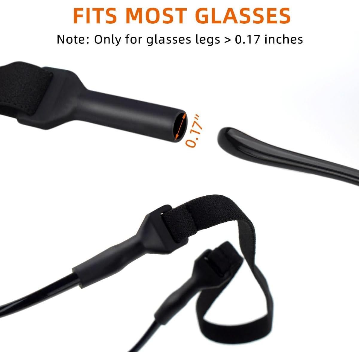 Correas Ajustables para Gafas Deportivas TKYPZY - 4 Pcs Negras