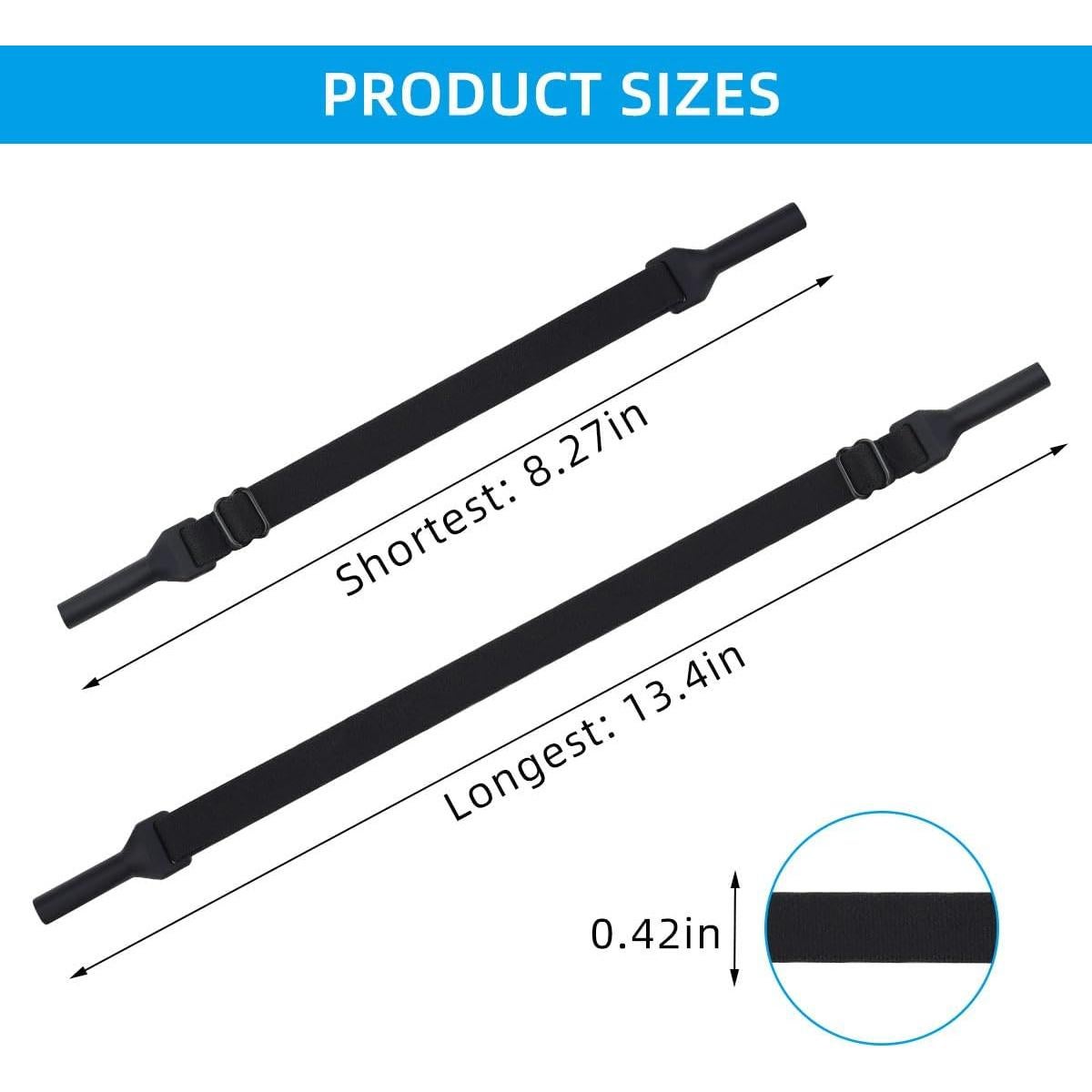 Correas Ajustables para Gafas Deportivas TKYPZY - 4 Pcs Negras