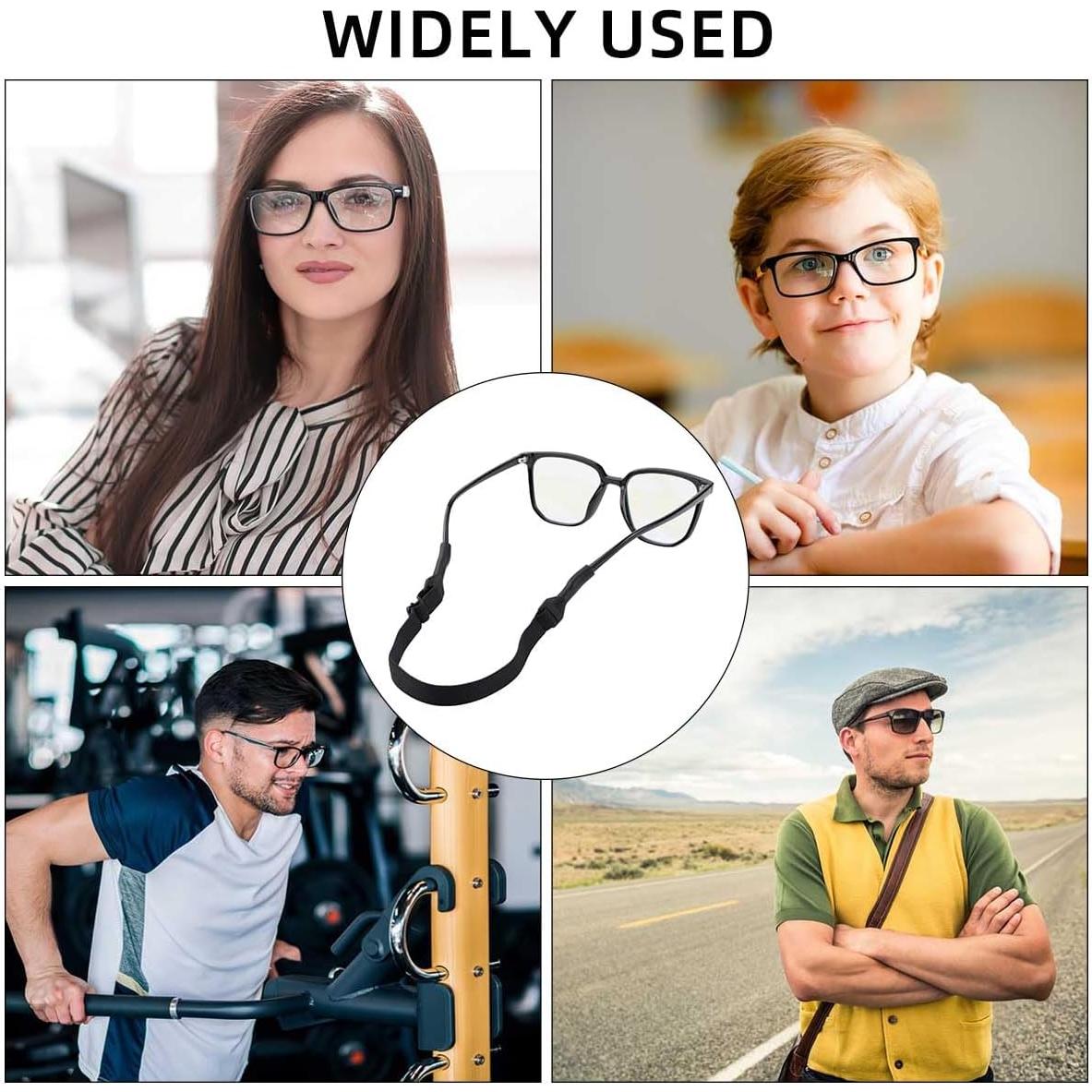 Correas Ajustables para Gafas Deportivas TKYPZY - 4 Pcs Negras