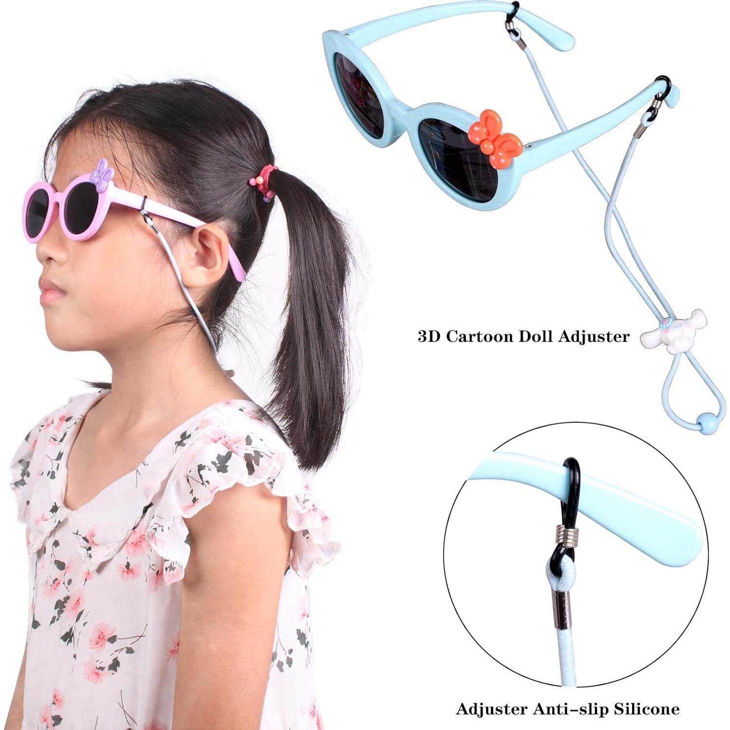 6 Correas Ajustables para Gafas Niños y Adultos + 2 Paños Microfibra