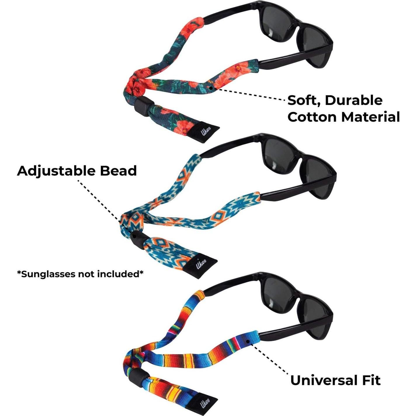 Correas de Gafas para Niños Ukes - Paquete de 3 Multicolor
