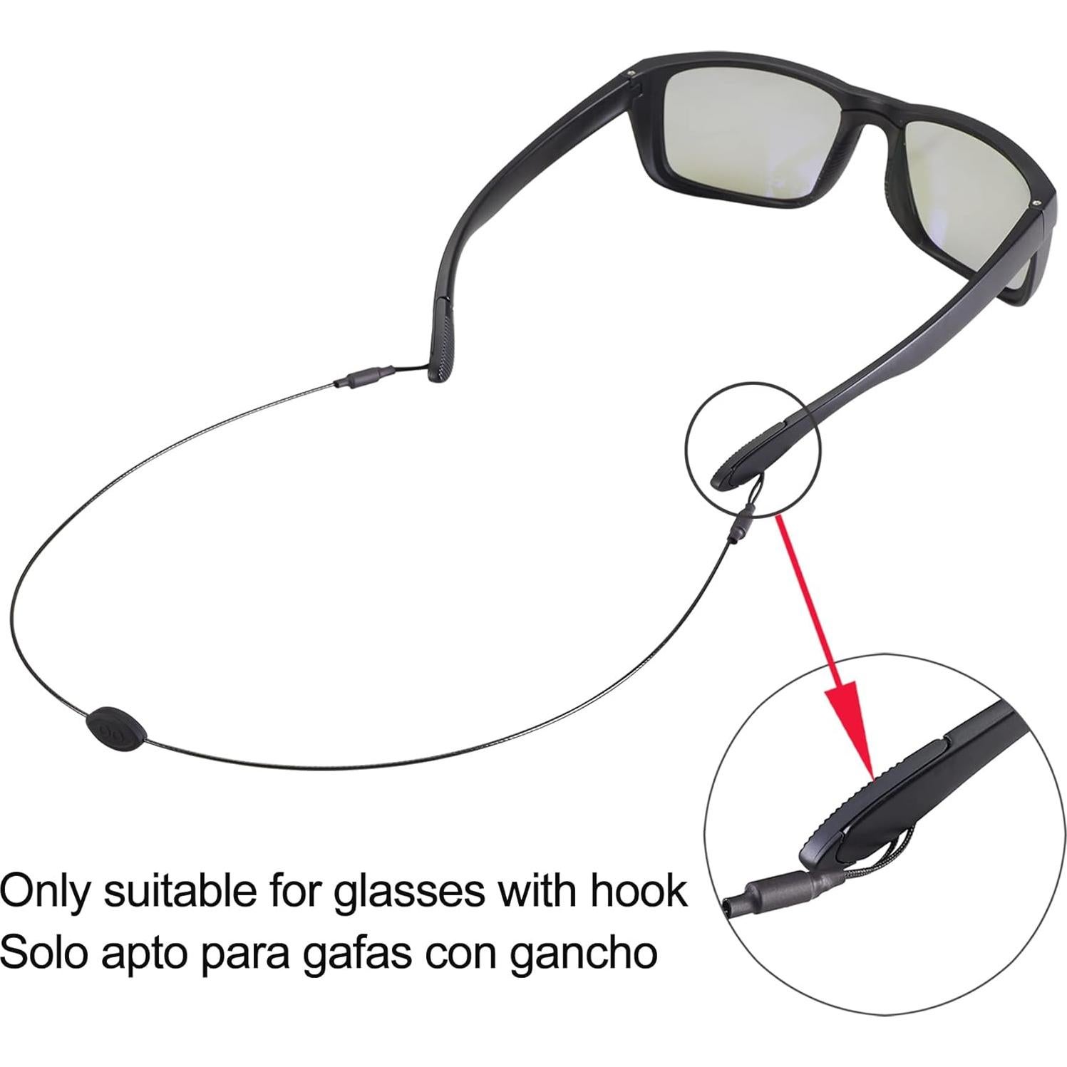 Correas para Gafas Lvvfit 3pcs Ajustables 50.8cm Negro