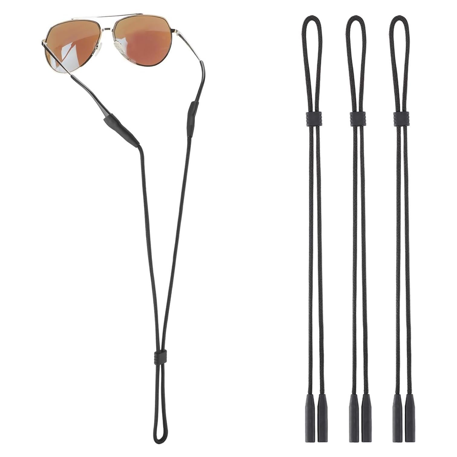 Soporte Correa Gafas Omnful 3pcs Negro para Marcos Delgados