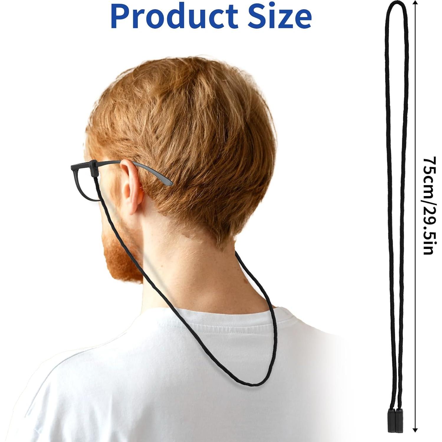 Correa para Gafas de Sol Andibro Negra - 6 Piezas Antideslizante