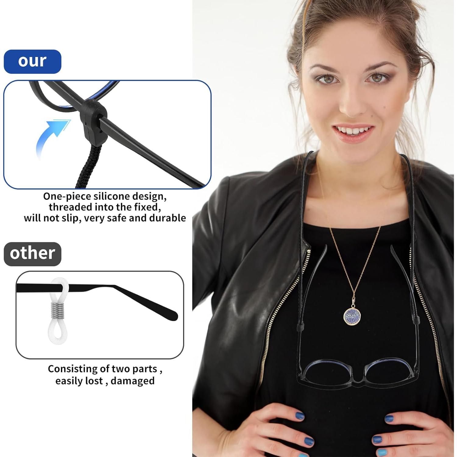 Correa para Gafas de Sol Andibro Negra - 6 Piezas Antideslizante