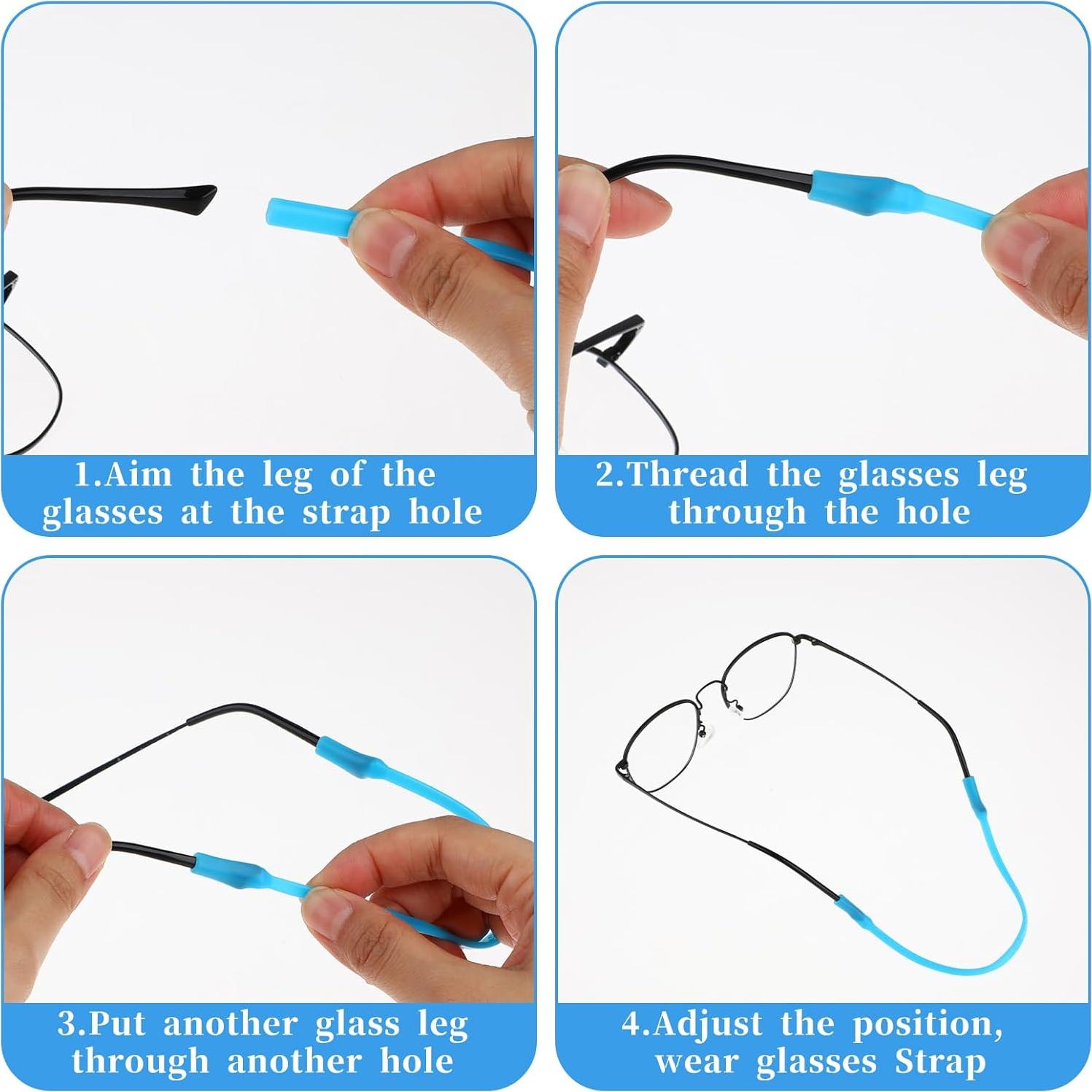 Correas de Gafas Deportivas Qianyu 12 Pcs Silicona Antideslizantes