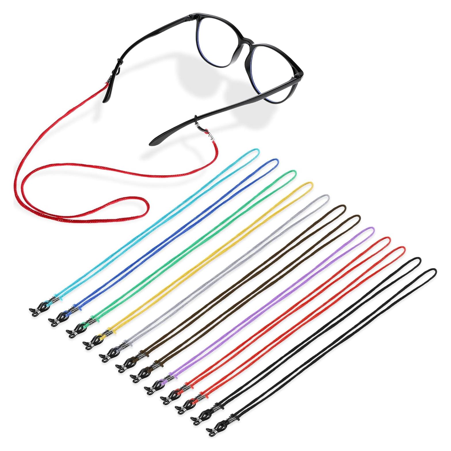 Correa para Gafas Multicolor 12 Pack Nylon Silicona 66cm