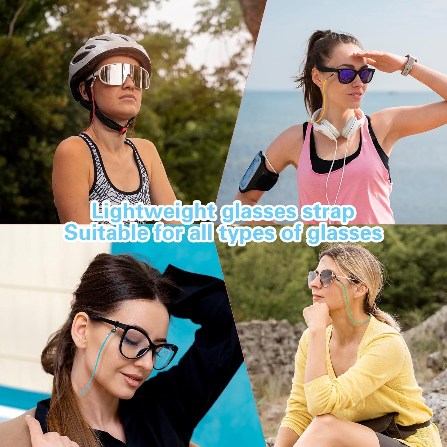 Correa para Gafas Multicolor 12 Pack Nylon Silicona 66cm