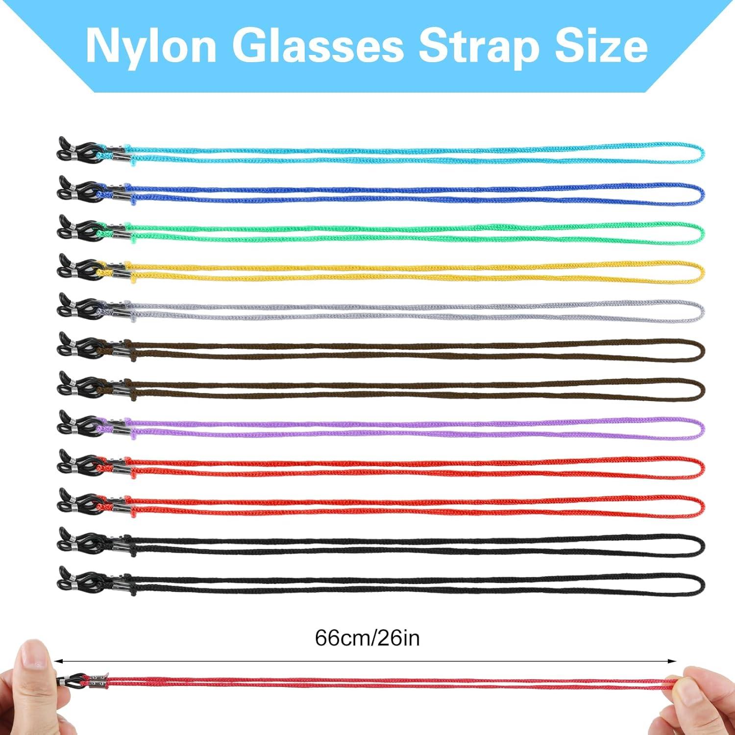 Correa para Gafas Multicolor 12 Pack Nylon Silicona 66cm