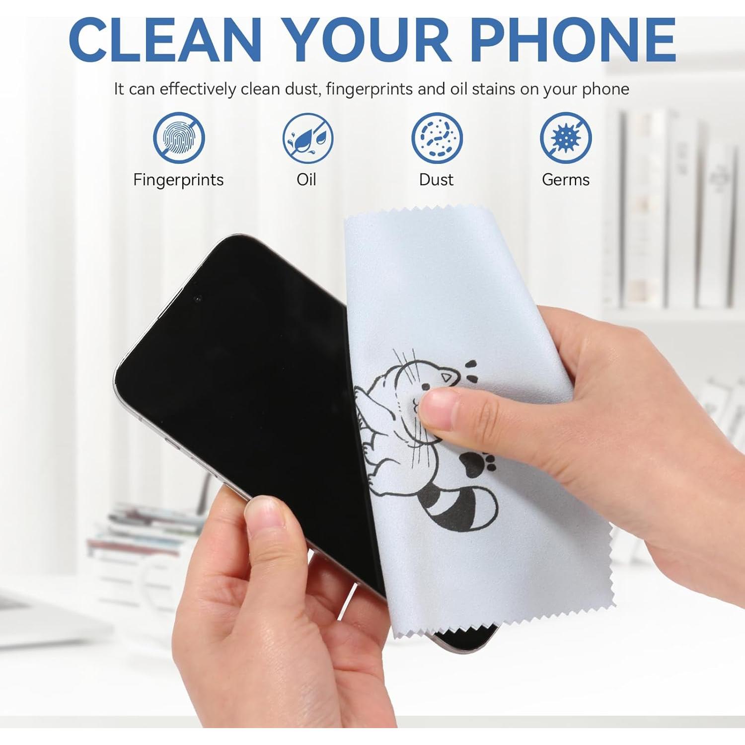 Paño de limpieza de gafas microfibra QJYJBZXCA 15x15 cm 6 piezas