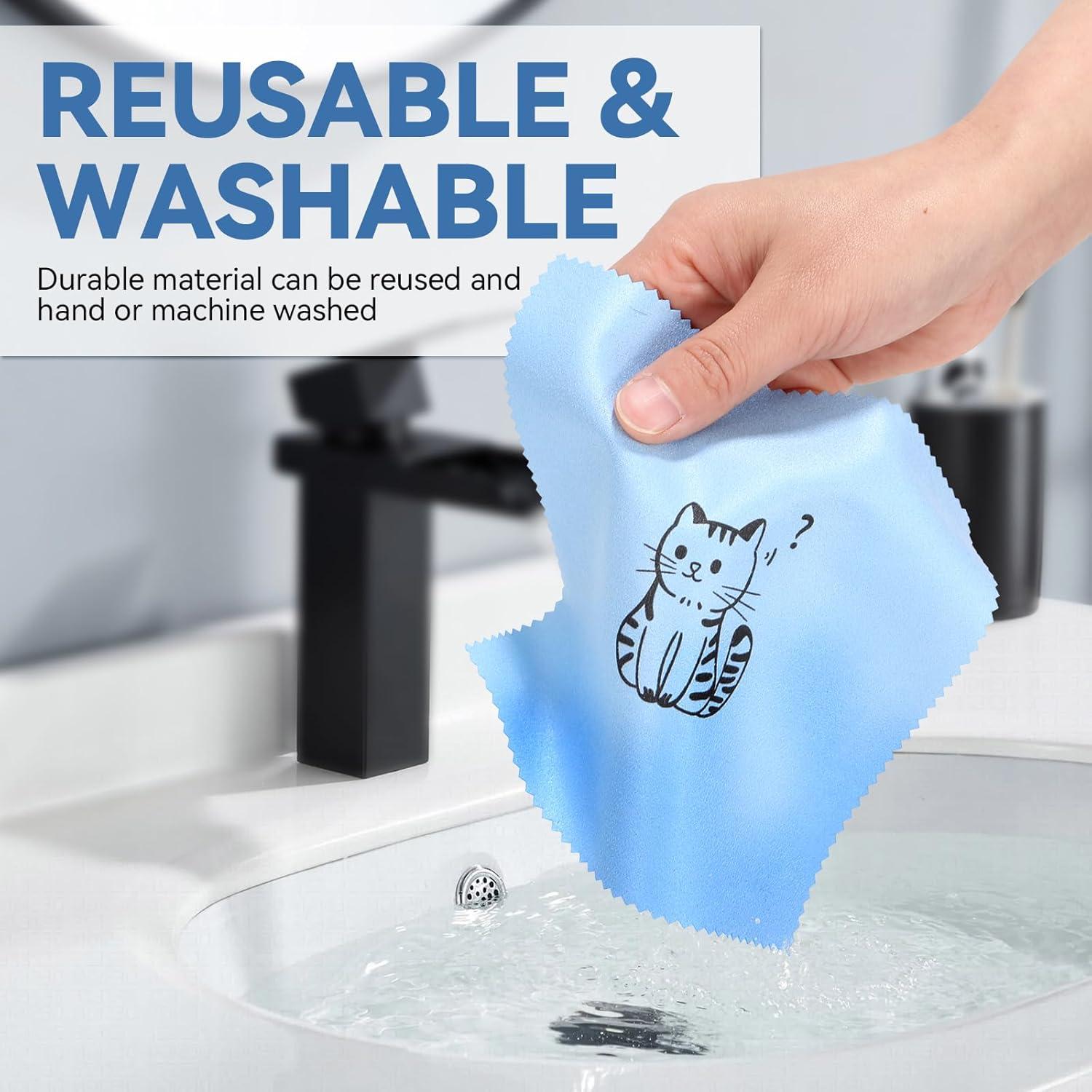 Paño de limpieza de gafas microfibra QJYJBZXCA 15x15 cm 6 piezas