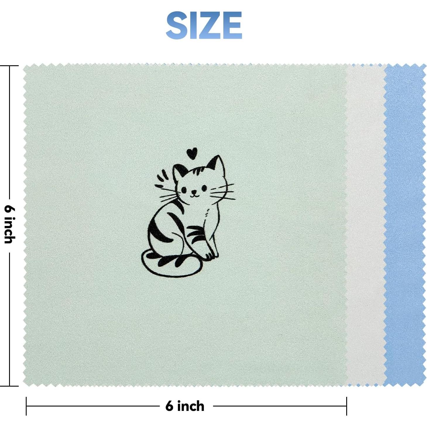 Paño de limpieza de gafas microfibra QJYJBZXCA 15x15 cm 6 piezas