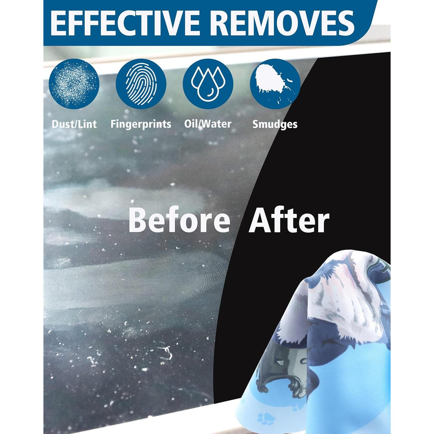 Paño de limpieza de microfibra Jiamicrofiber - 6 unidades con diseño perro