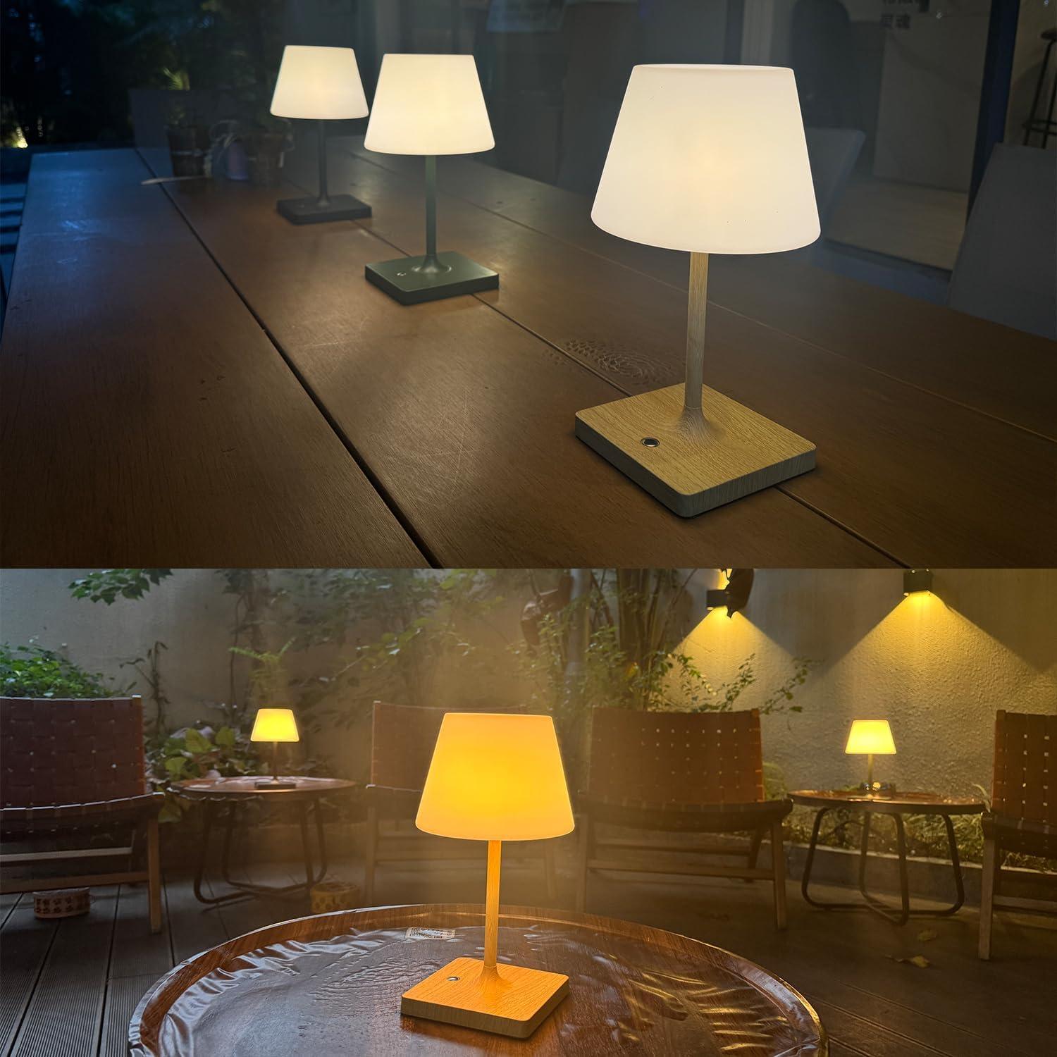 Lámpara de mesa recargable Mywellian 4000mAh IP44 3 colores