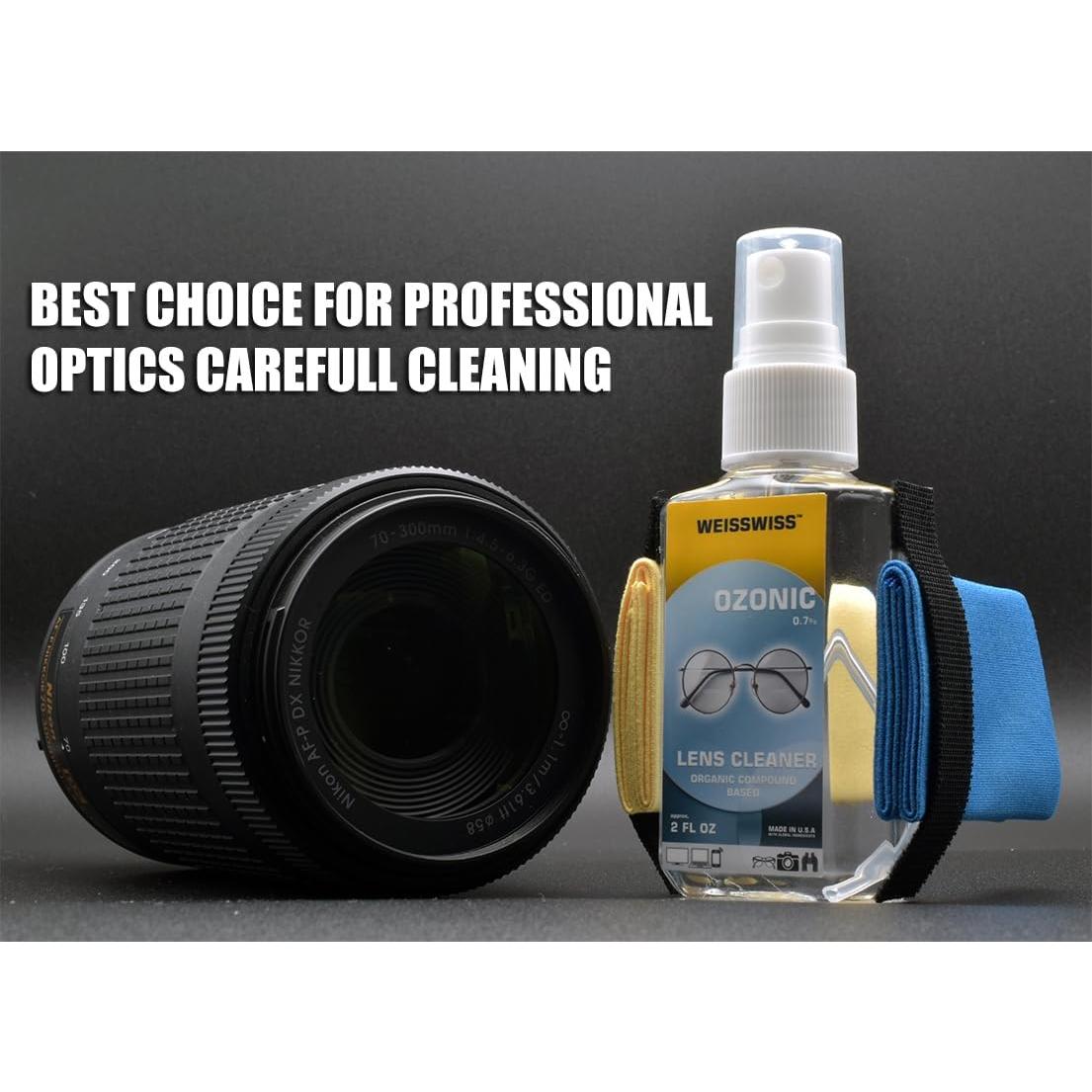 Limpiador de Lentes Weisswiss Ozonic - Spray 90.7g + 2 Paños