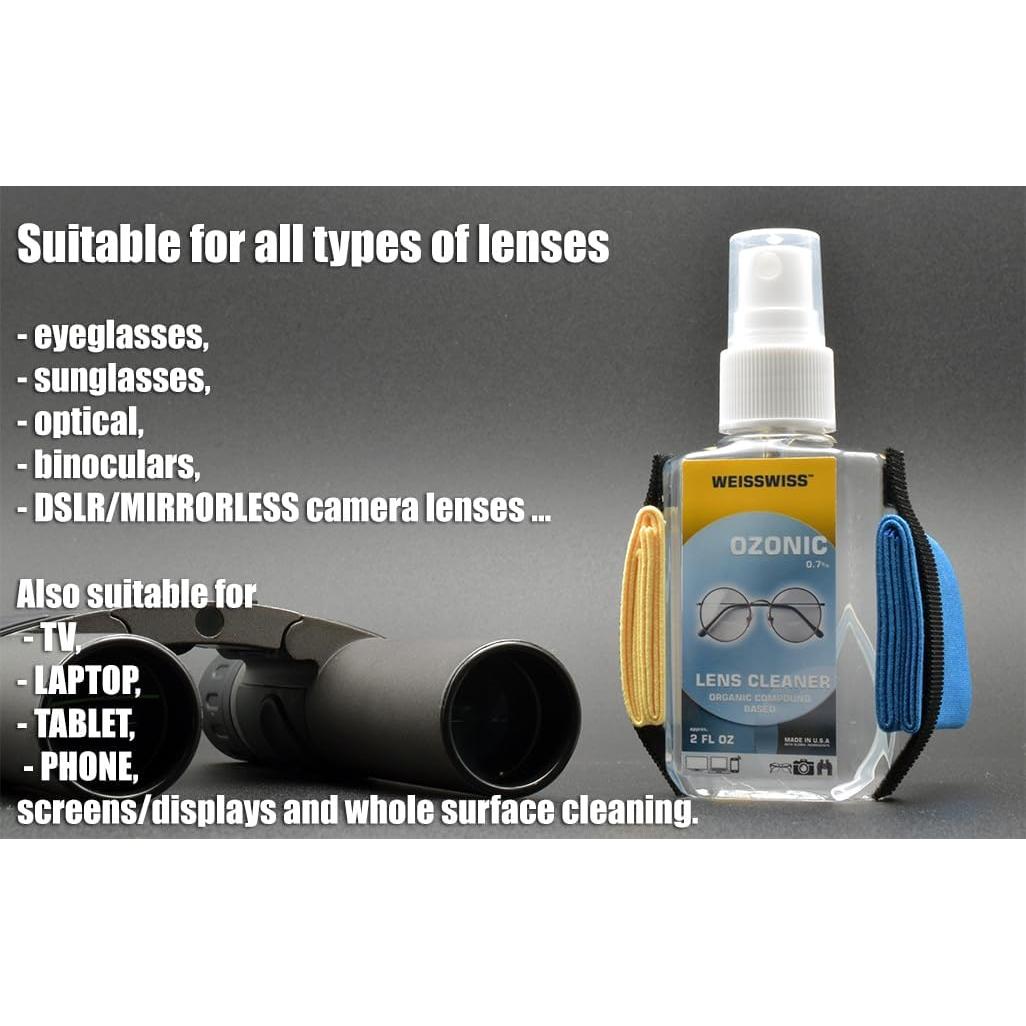 Limpiador de Lentes Weisswiss Ozonic - Spray 90.7g + 2 Paños