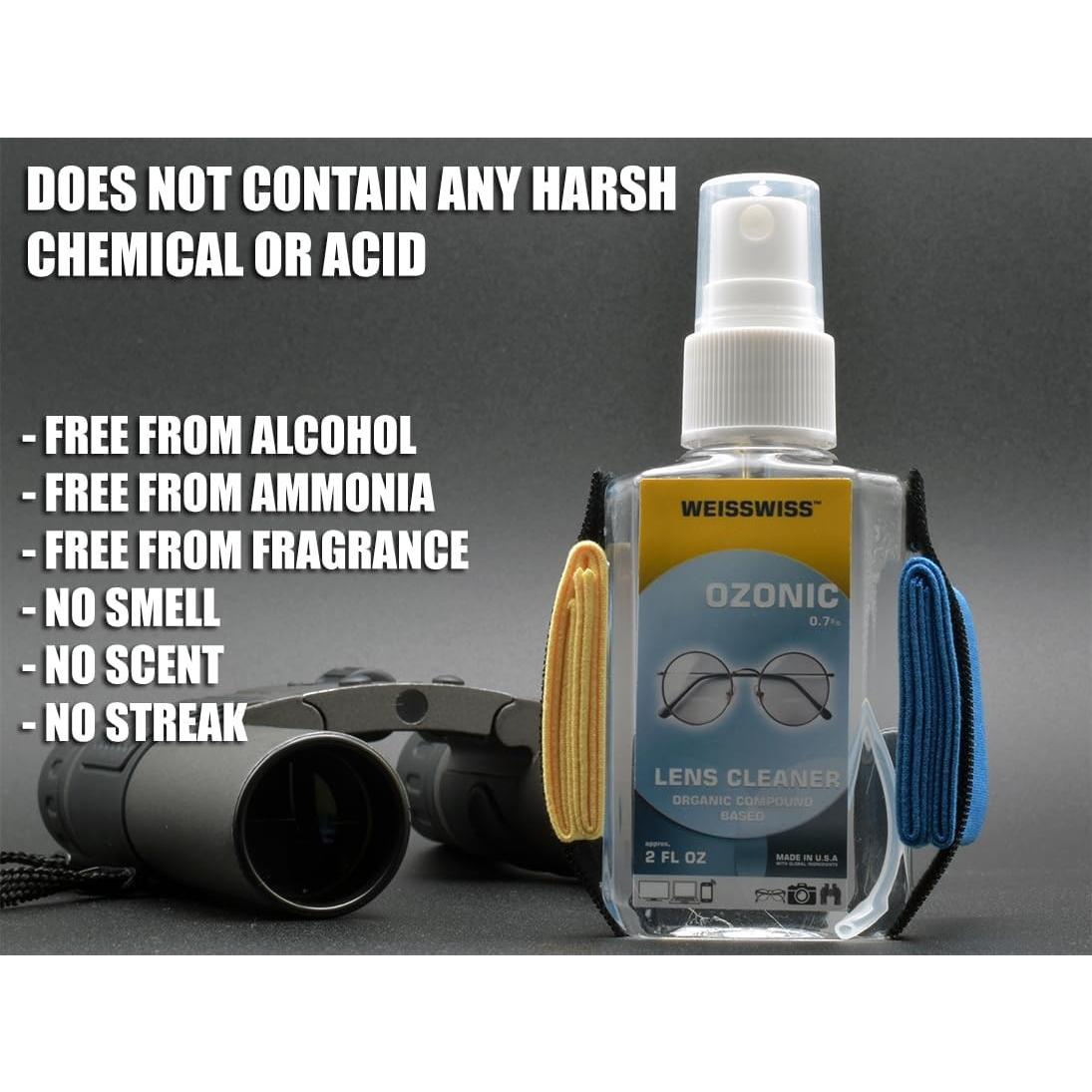 Limpiador de Lentes Weisswiss Ozonic - Spray 90.7g + 2 Paños
