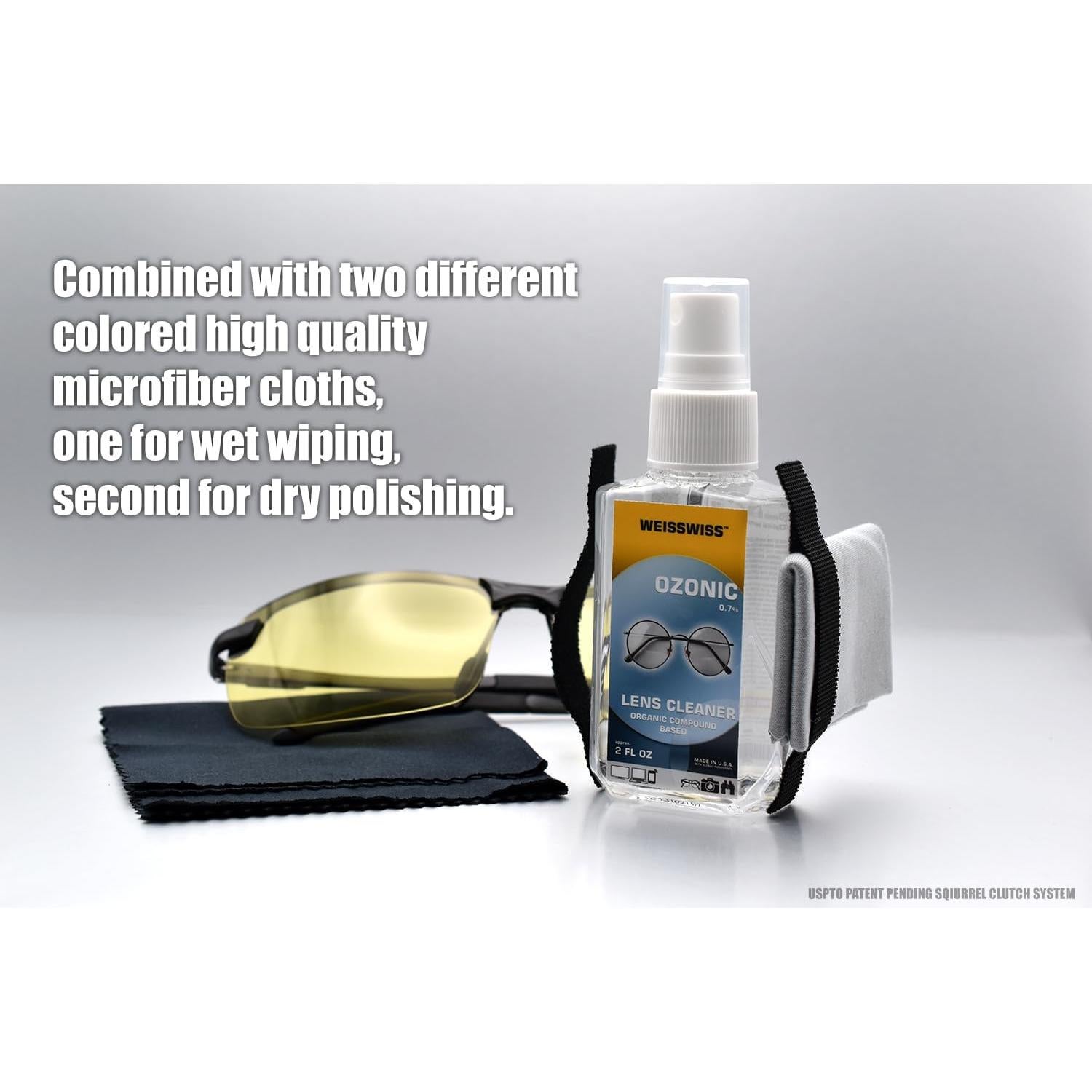 Limpiador de Lentes Weisswiss Ozonic - Spray 90.7g + 2 Paños