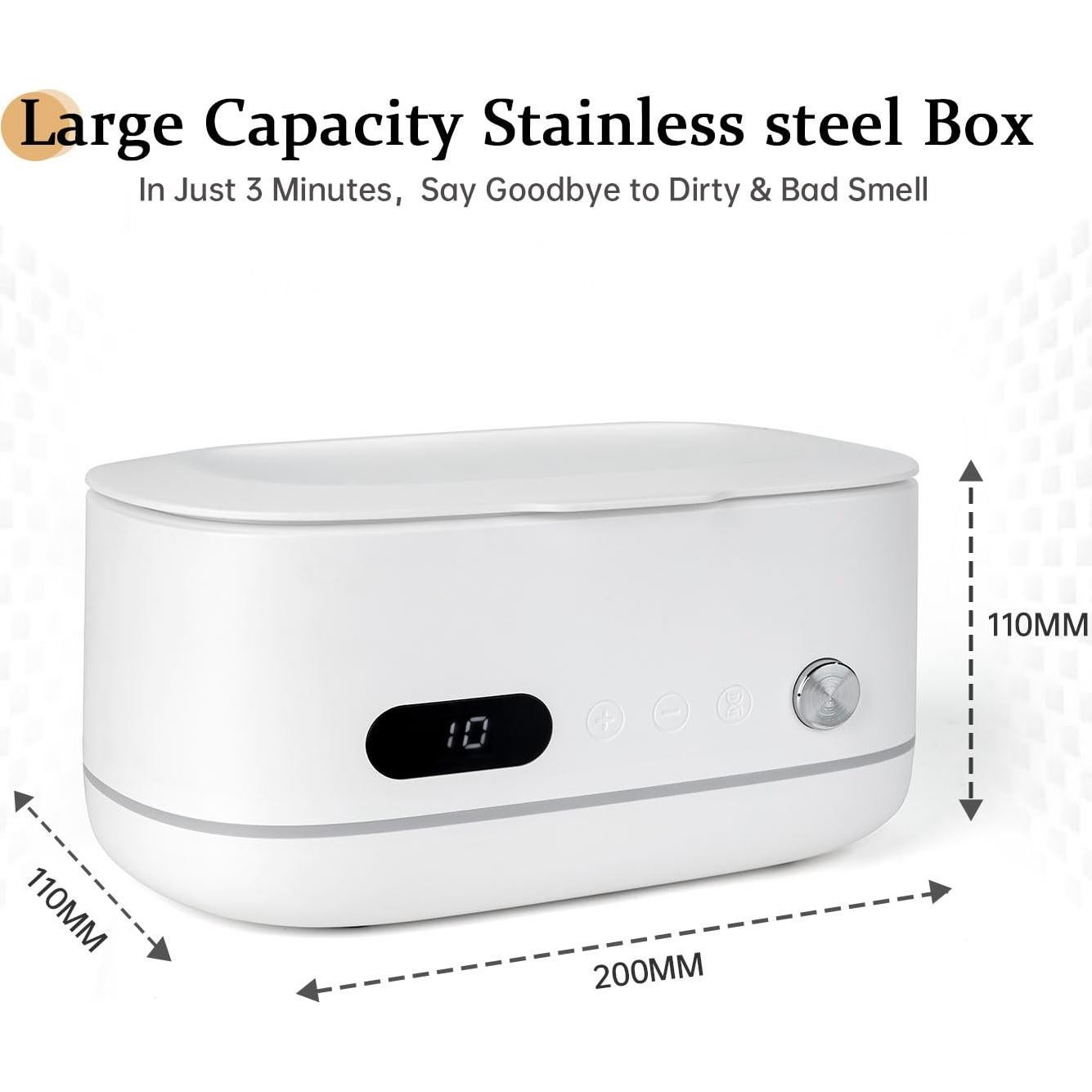 Limpiador Ultrasónico Leman 480ML para Joyería y Gafas