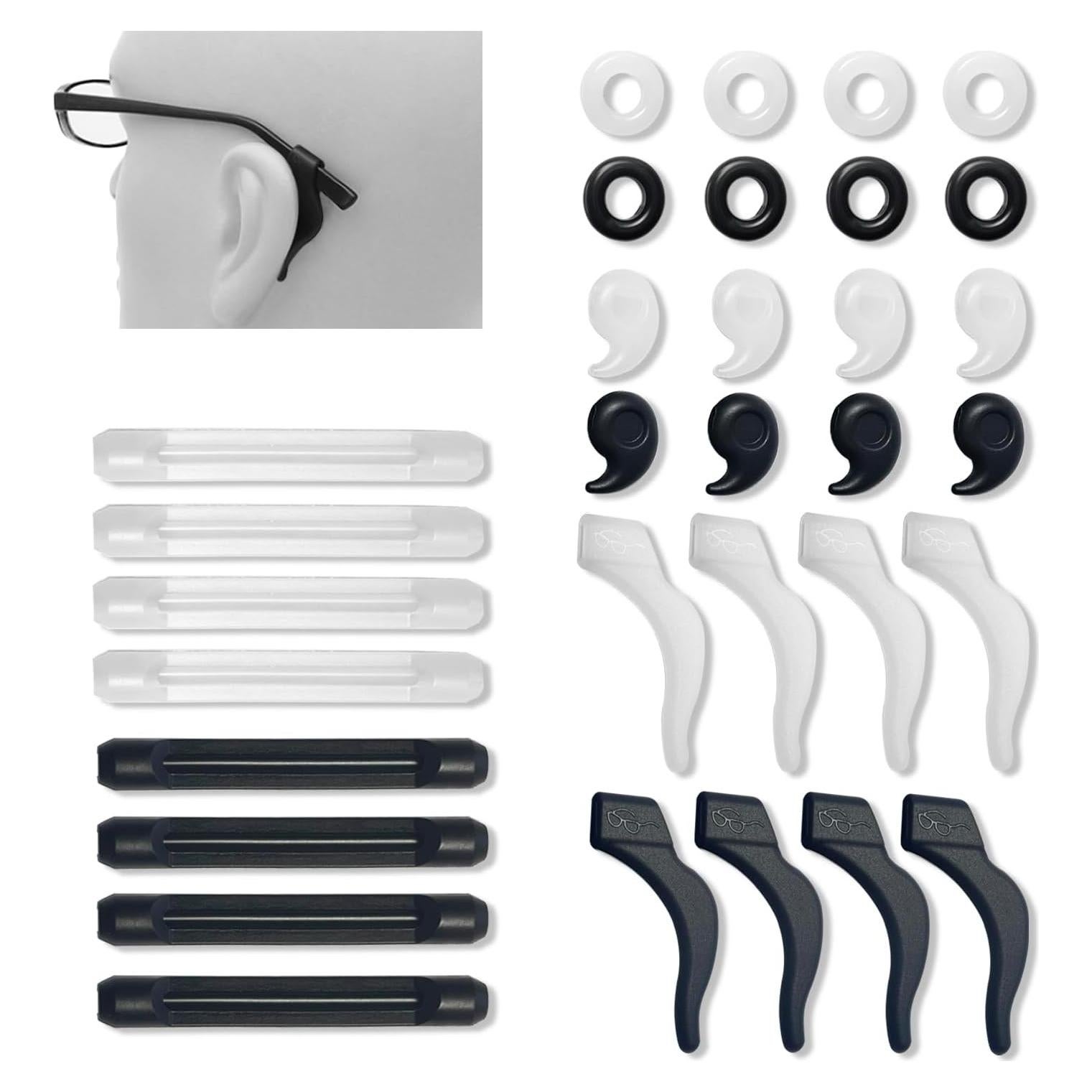 Juego de Sujetadores Antideslizantes para Gafas - 16 Pares de Silicona