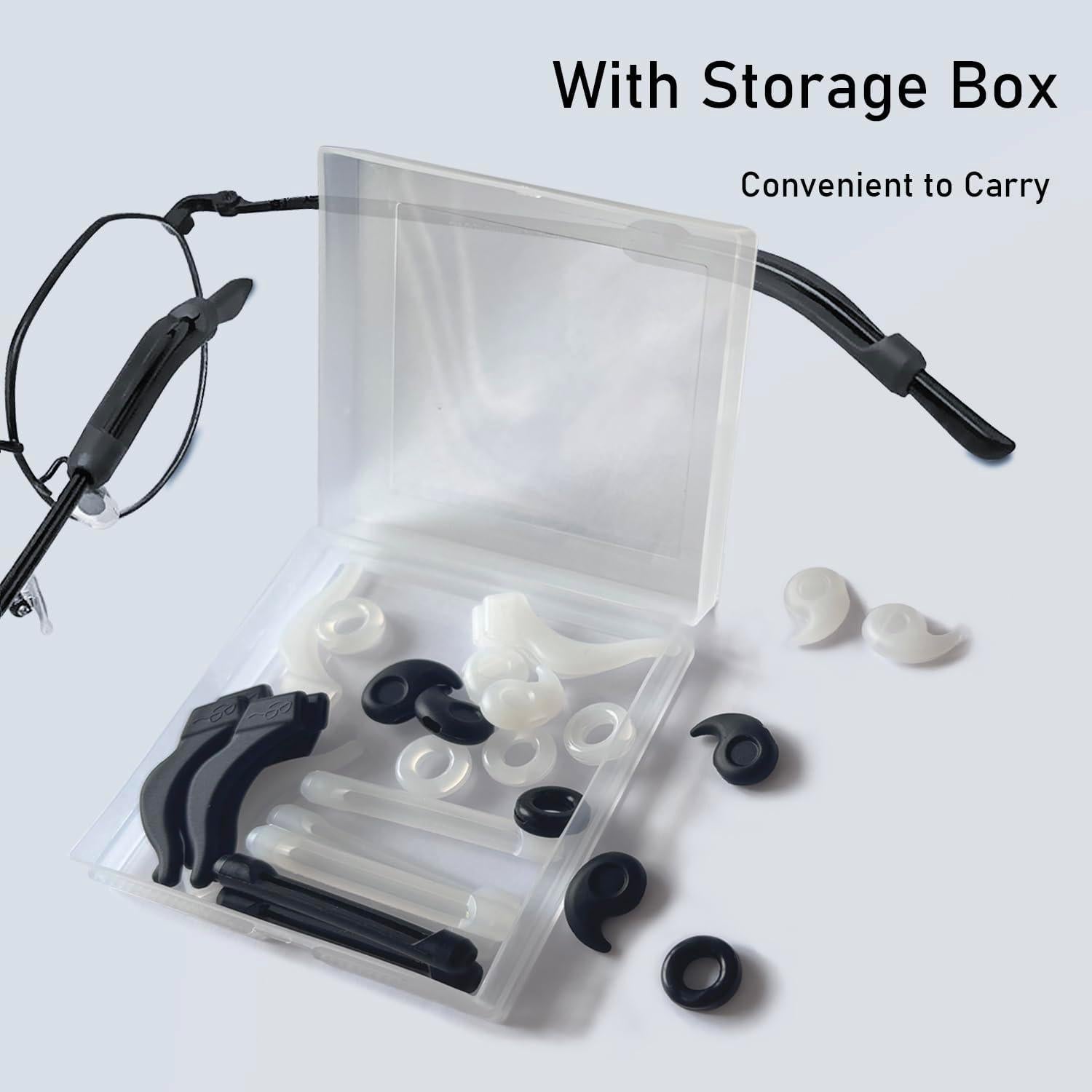 Juego de Sujetadores Antideslizantes para Gafas - 16 Pares de Silicona