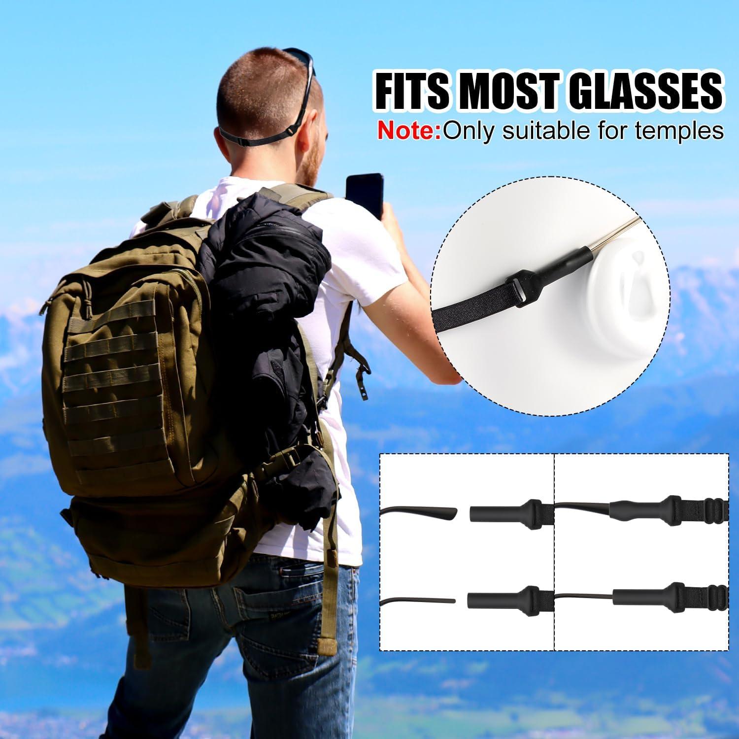 6 Correas Ajustables y 12 Ganchos Antideslizantes para Gafas