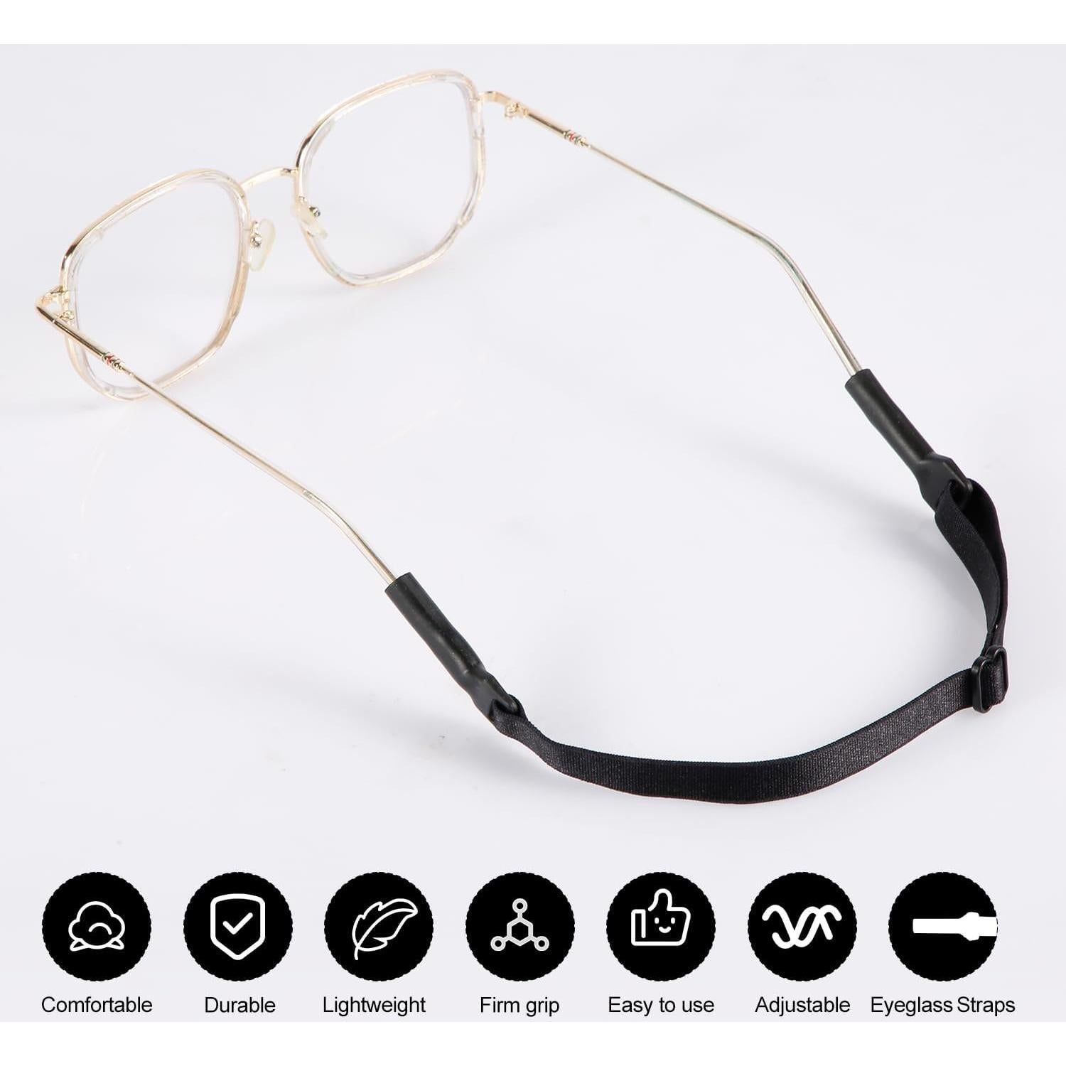 6 Correas Ajustables y 12 Ganchos Antideslizantes para Gafas