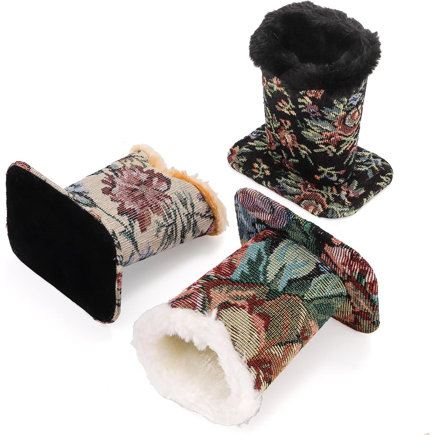 Soporte de Gafas Peohud 3 Pack Forrado de Peluche Negro