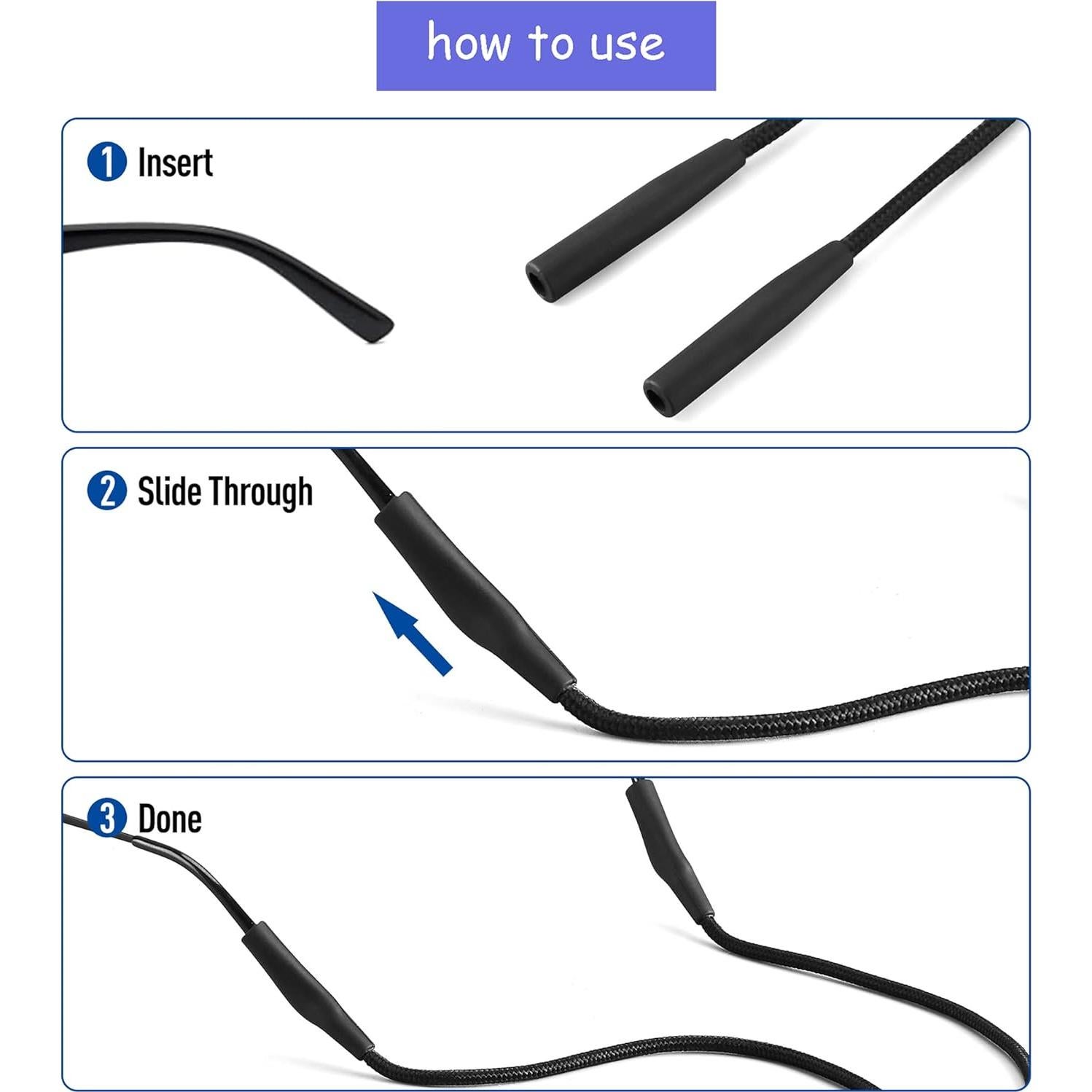 Correa Ajustable para Gafas Deportivas LVVFit - 3 Pcs Antideslizante