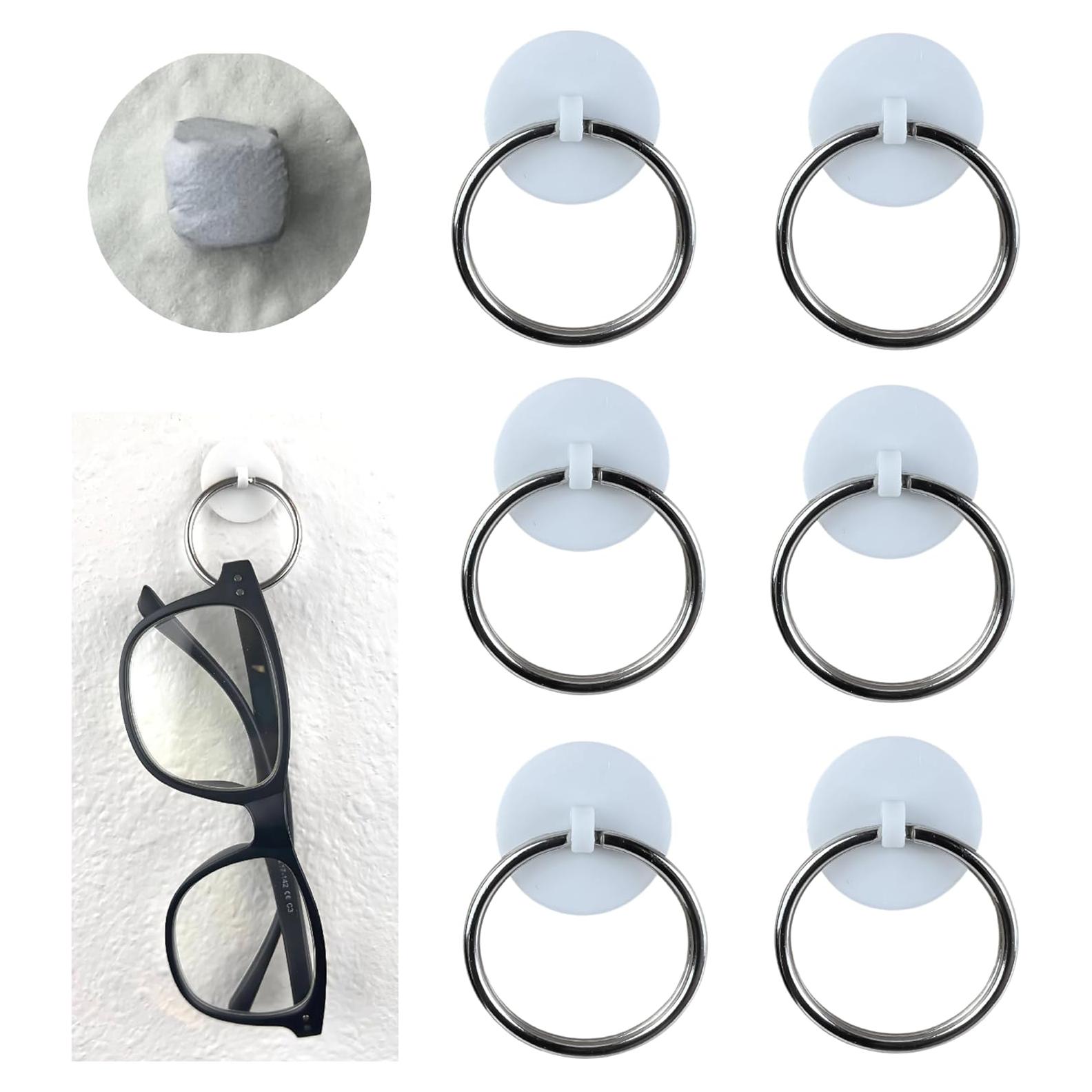 Soporte Adhesivo SticknHang 6-Pak para Gafas - Reutilizable