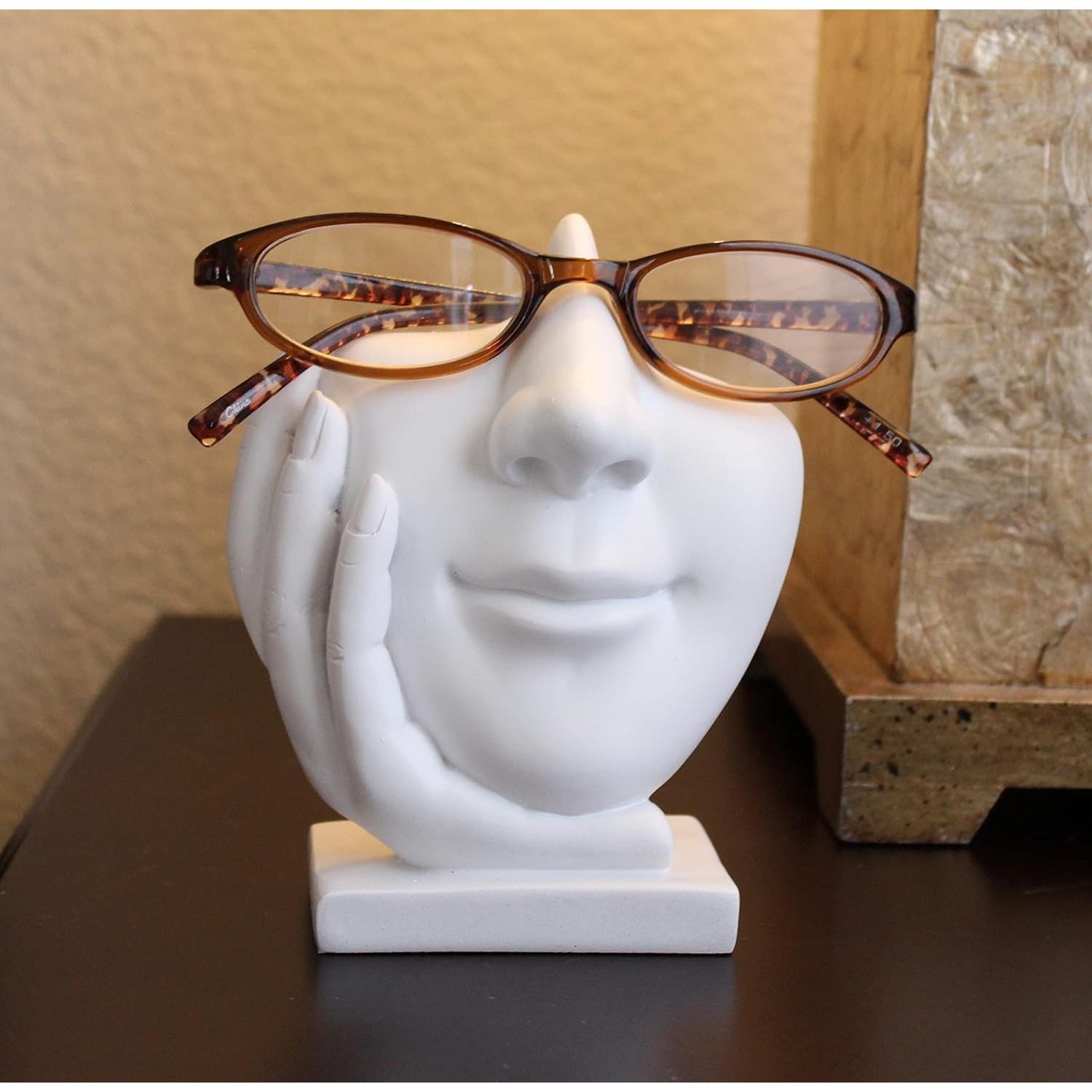 Soporte para Gafas JewelryNanny - Nariz Esculpida Blanco