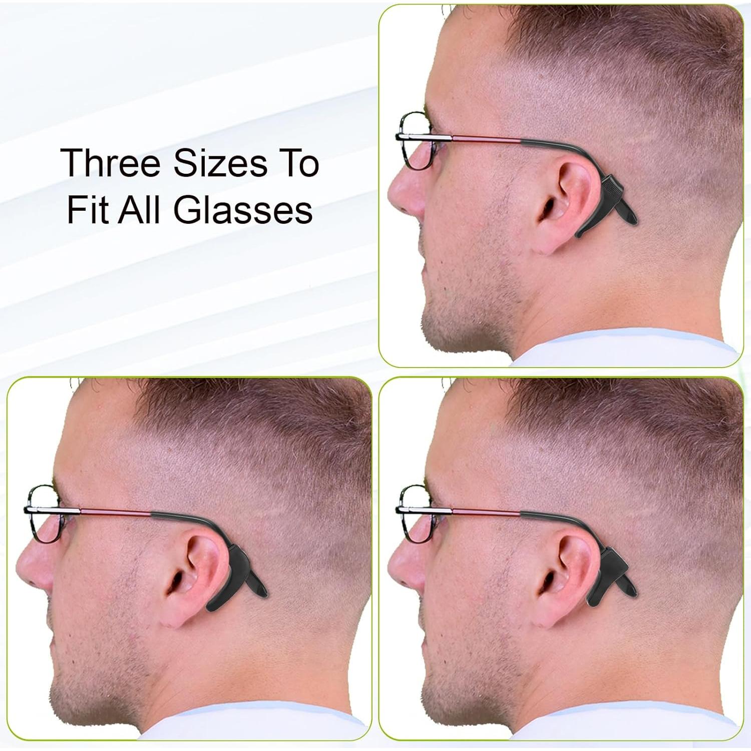 Ganchos de Silicona para Gafas - 24 Pares en 3 Tamaños