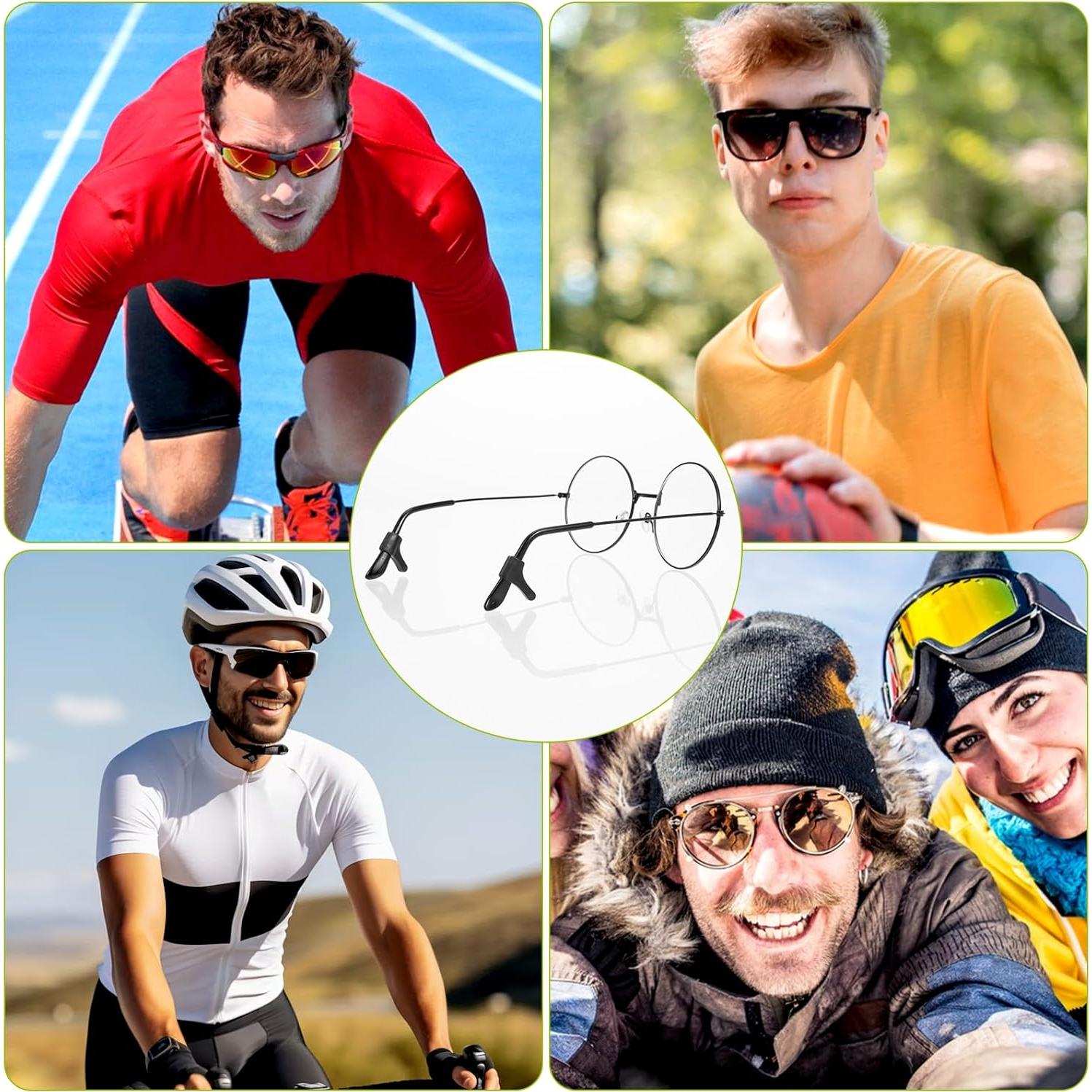 Ganchos de Silicona para Gafas - 24 Pares en 3 Tamaños