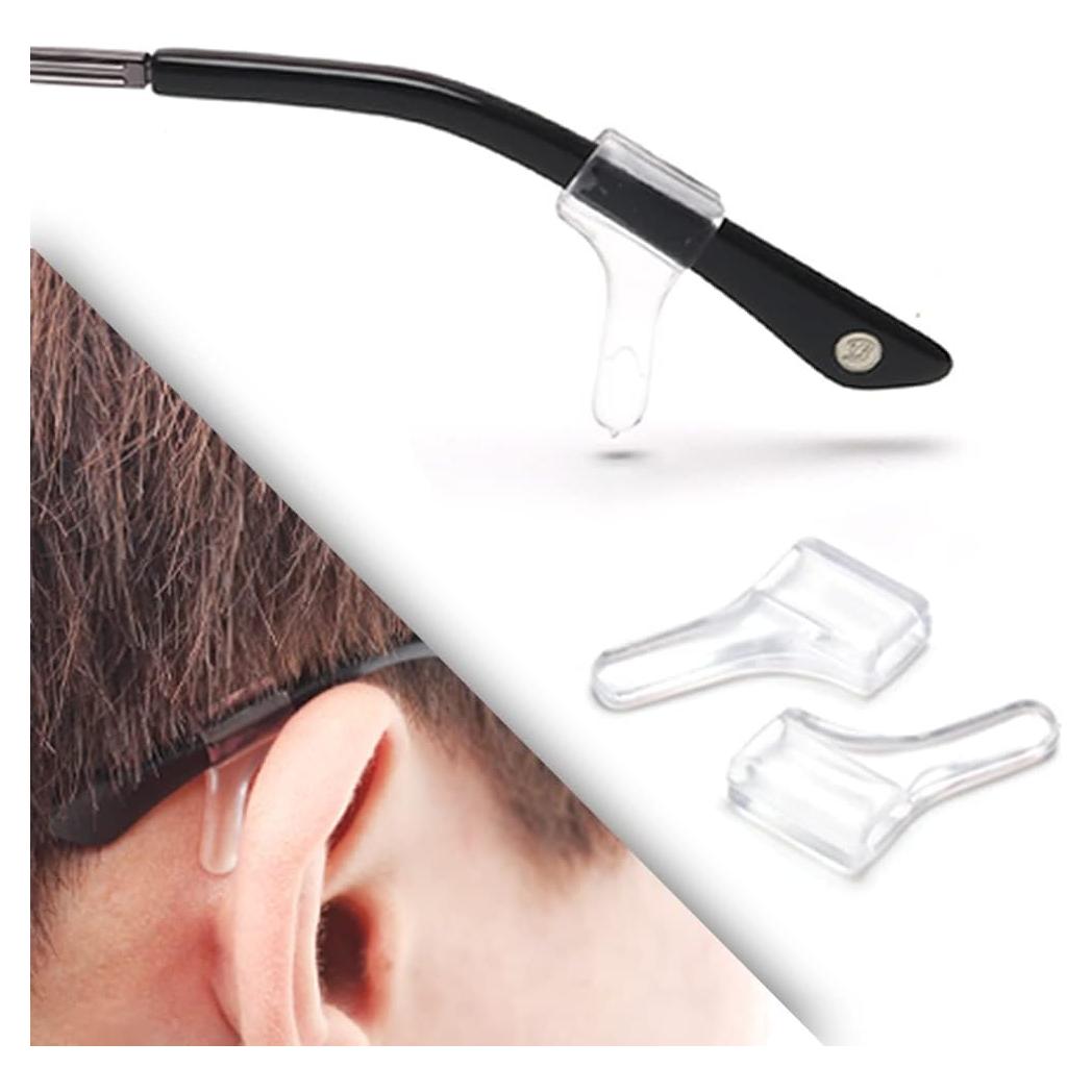100 Pares de Retenedores de Gafas de Silicona Transparente