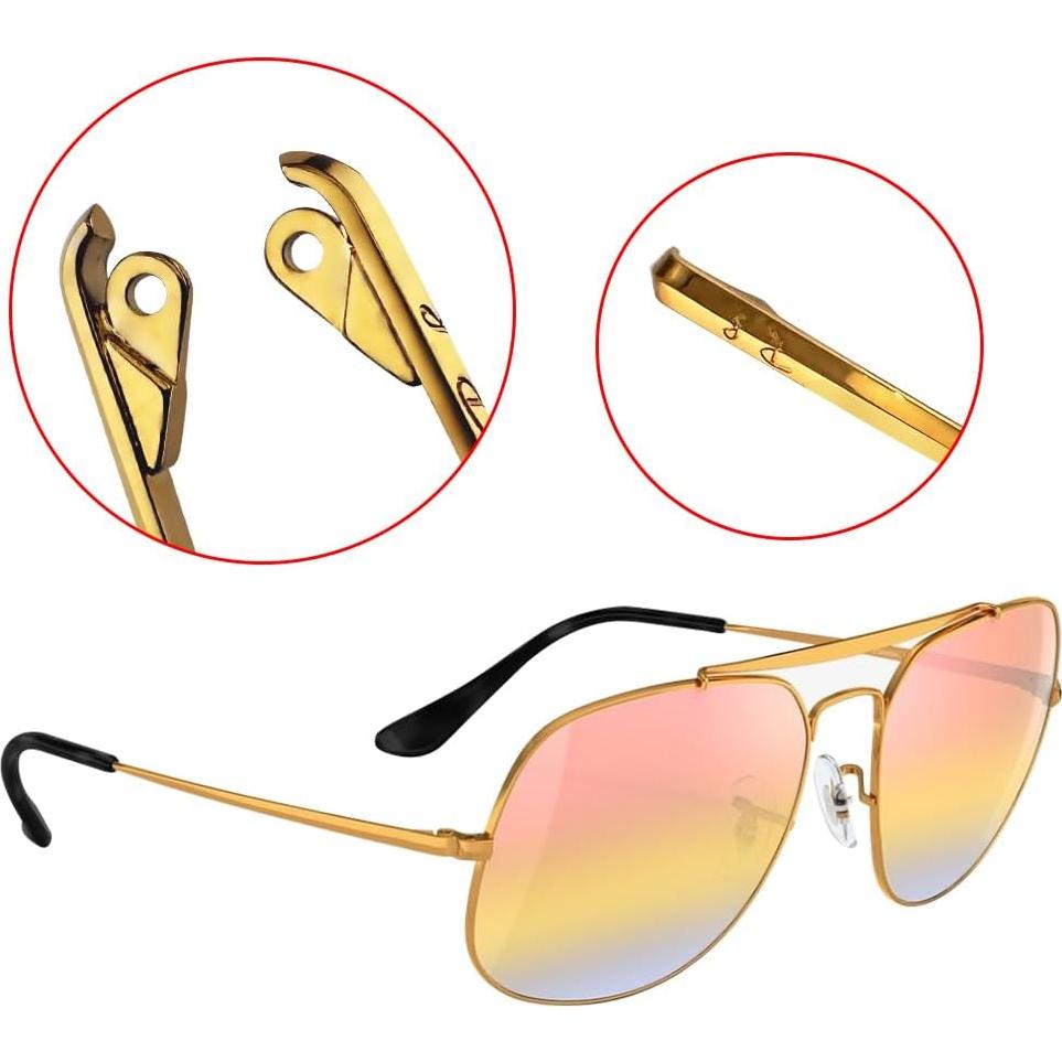 Brazos de Templo de Reemplazo Ray-Ban RX6489 140mm Dorado/Negro