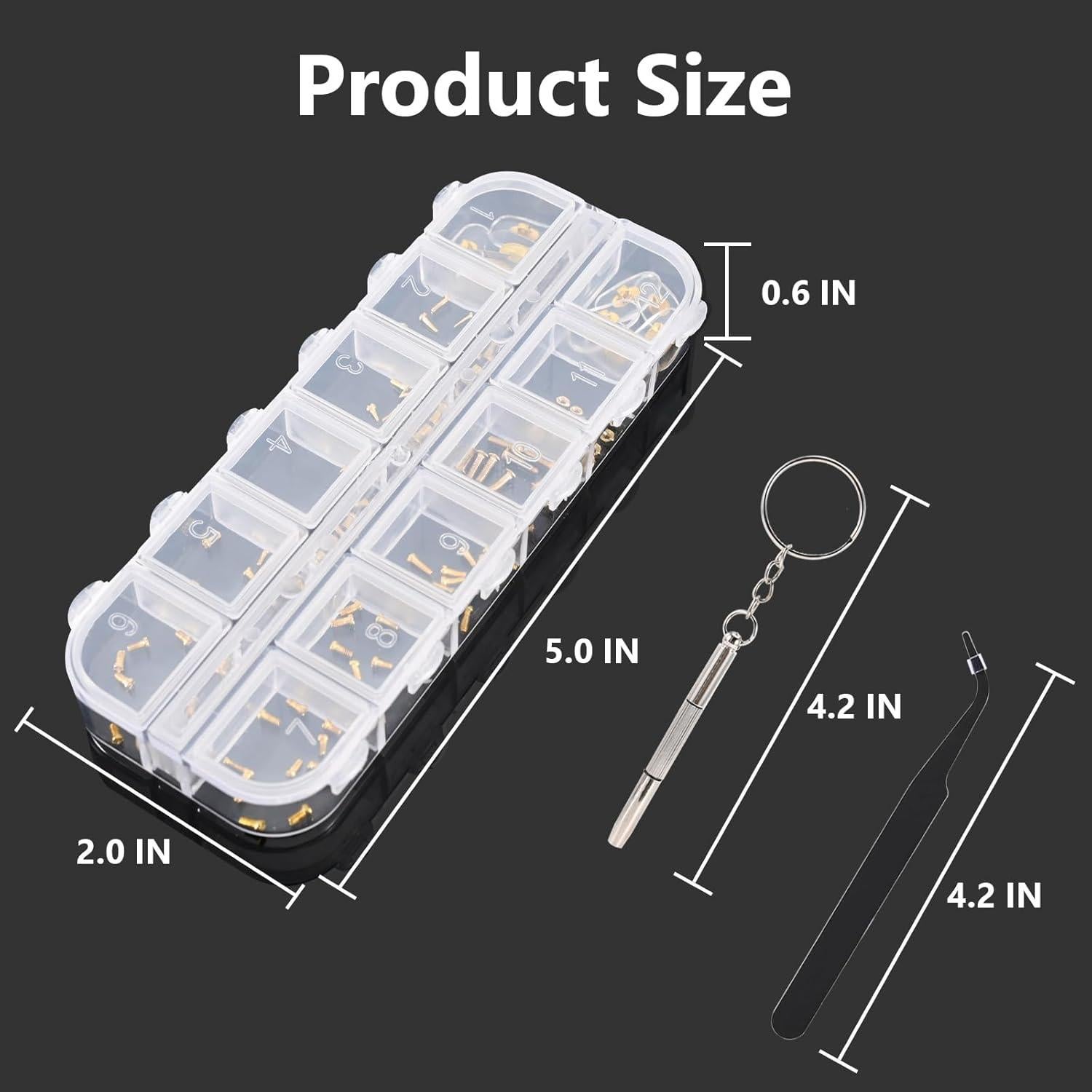 Kit de Reparación de Gafas Ofone - 112 Piezas con Destornillador