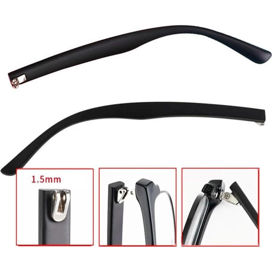 Kit de Reemplazo de Patas de Gafas Antideslizante Negro