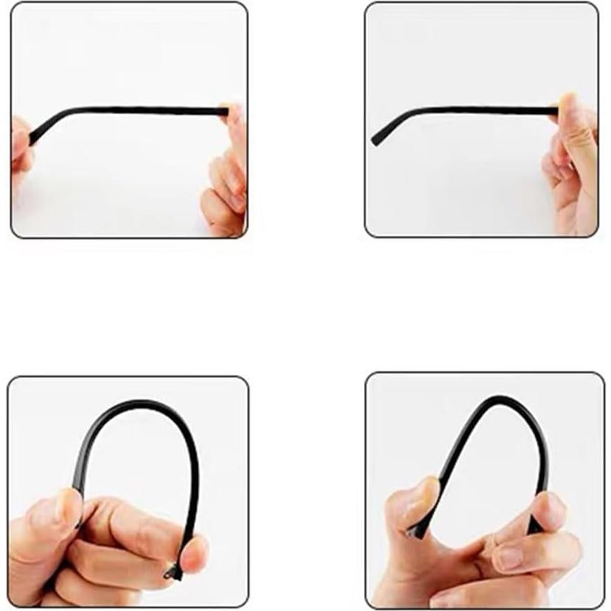 Kit de Reemplazo de Patas de Gafas Antideslizante Negro