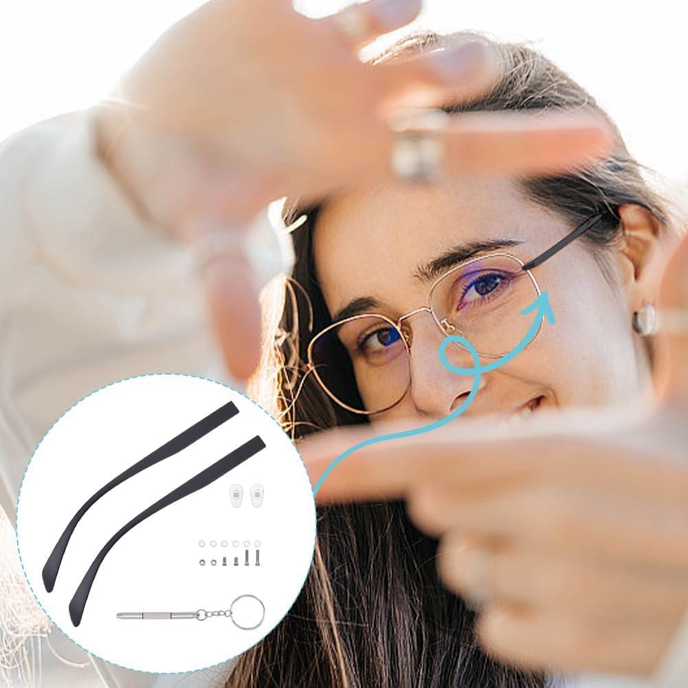 Kit de Reparación de Patas de Gafas PLIGREAT - 2 Pares, Accesorios