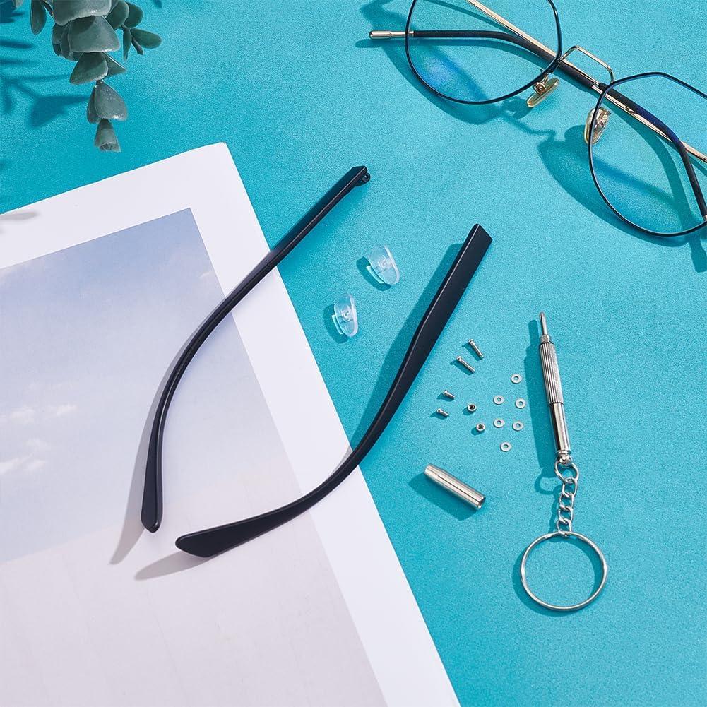 Kit de Reparación de Patas de Gafas PLIGREAT - 2 Pares, Accesorios