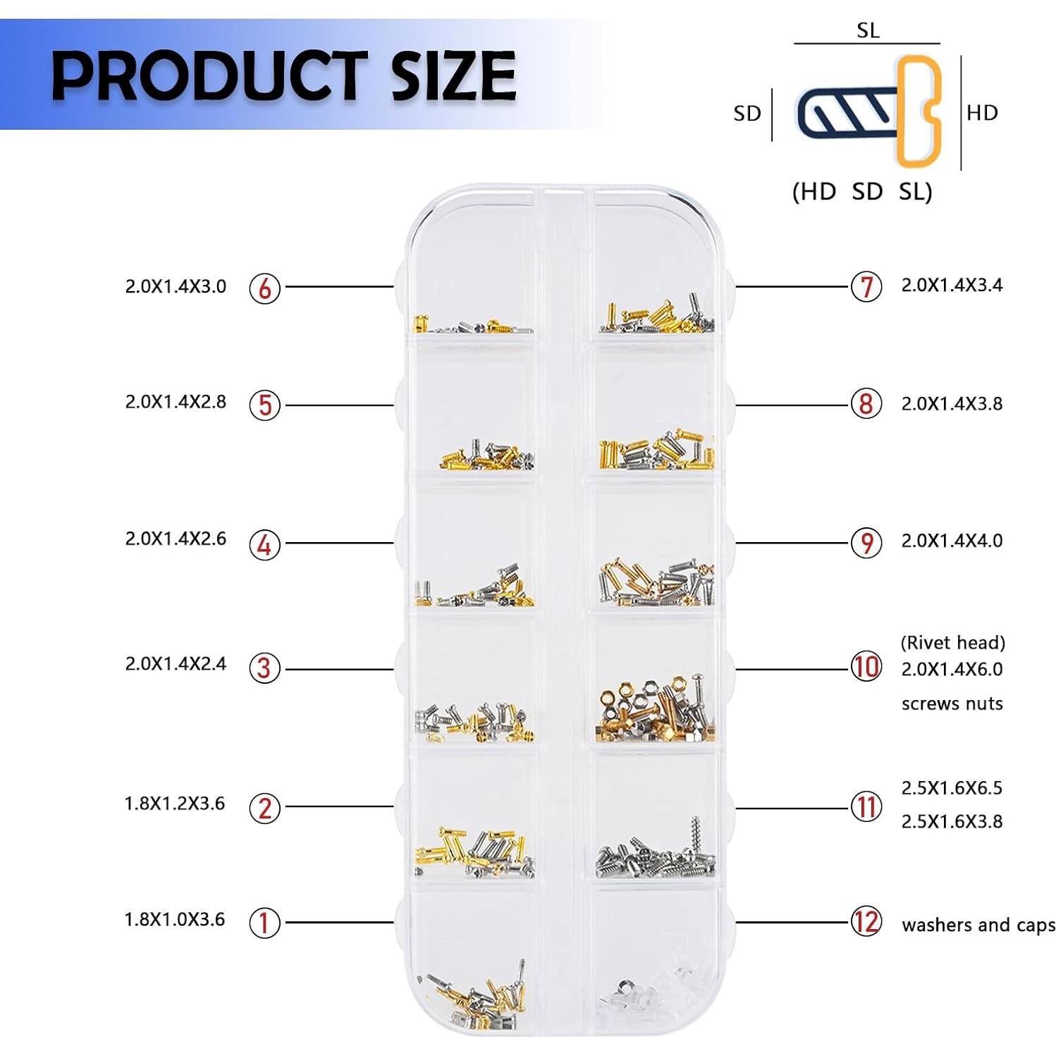 Kit de Reparación de Gafas HZJ 290 Accesorios Portátil