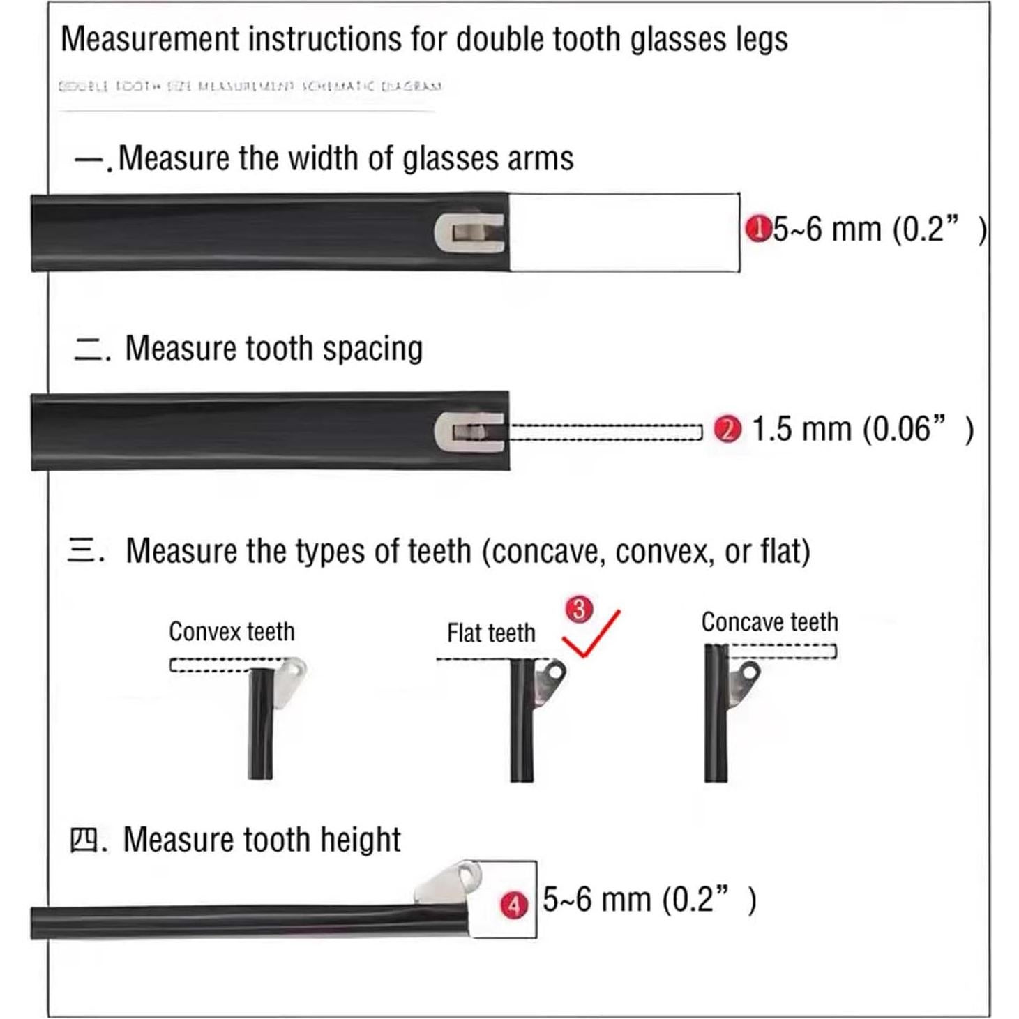 Brazos de Reemplazo para Gafas Fendawn TR90 Universales