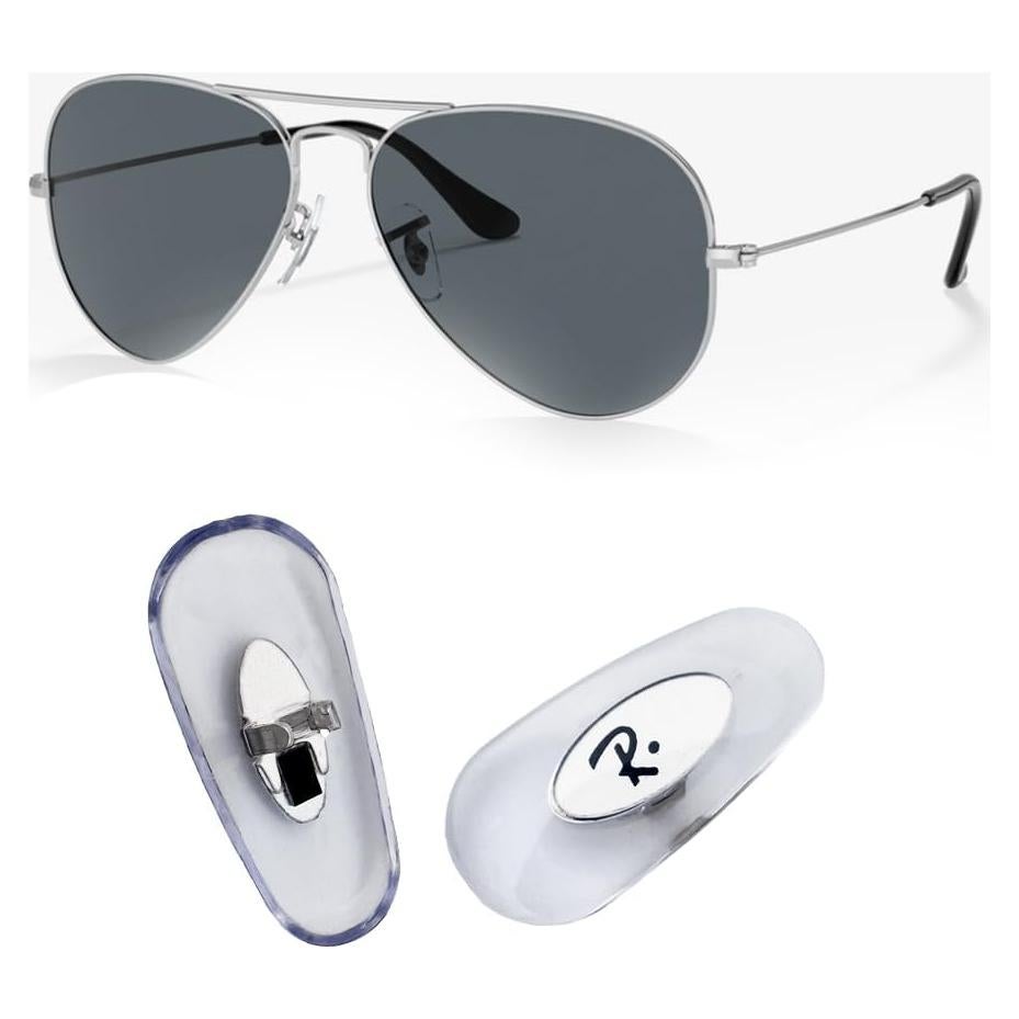 Almohadillas de Nariz Ray Ban 16mm Repuesto Plata - Kit de Reparación