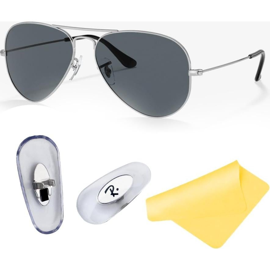 Almohadillas de Nariz Ray Ban 16mm Repuesto Plata - Kit de Reparación
