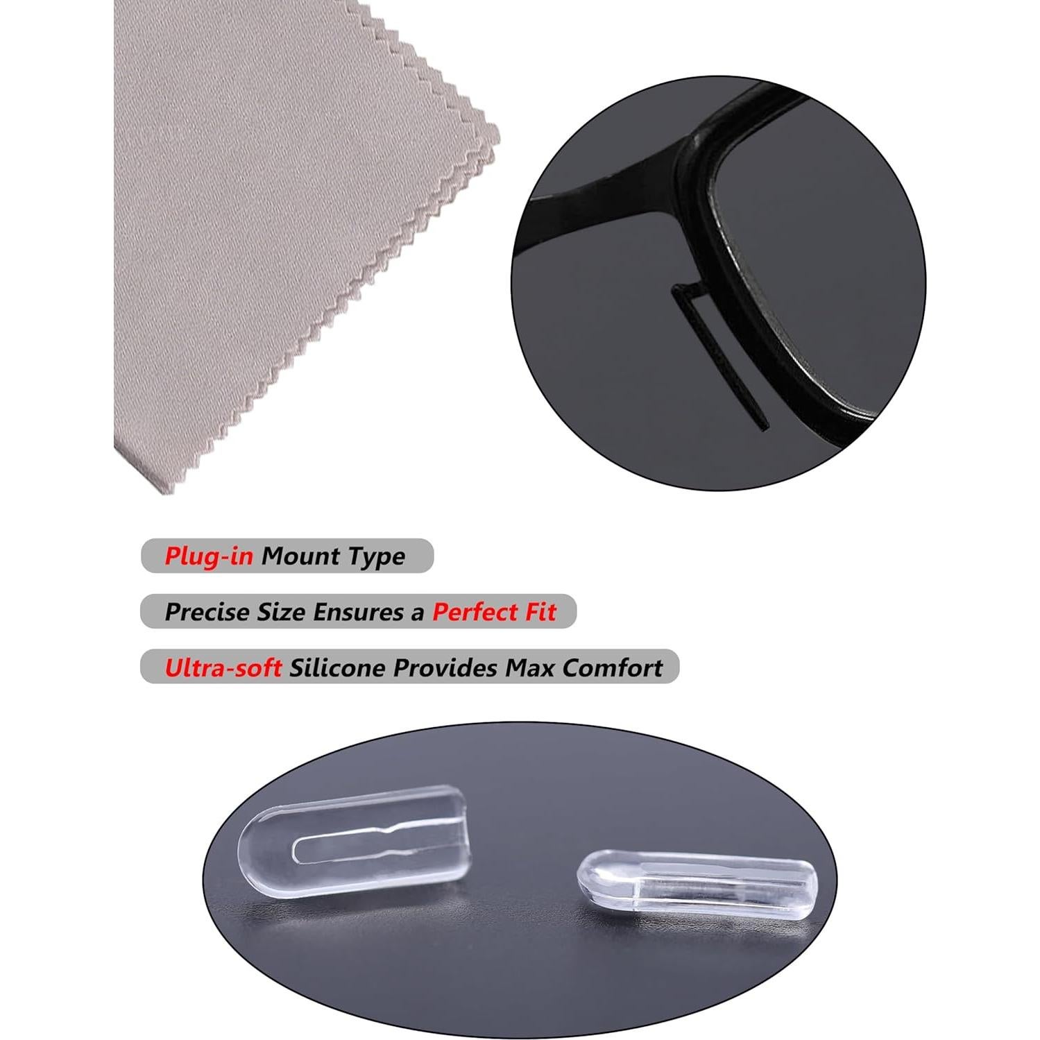 20 Pares Almohadillas de Nariz Silicona Suave Tolaxy 12mm